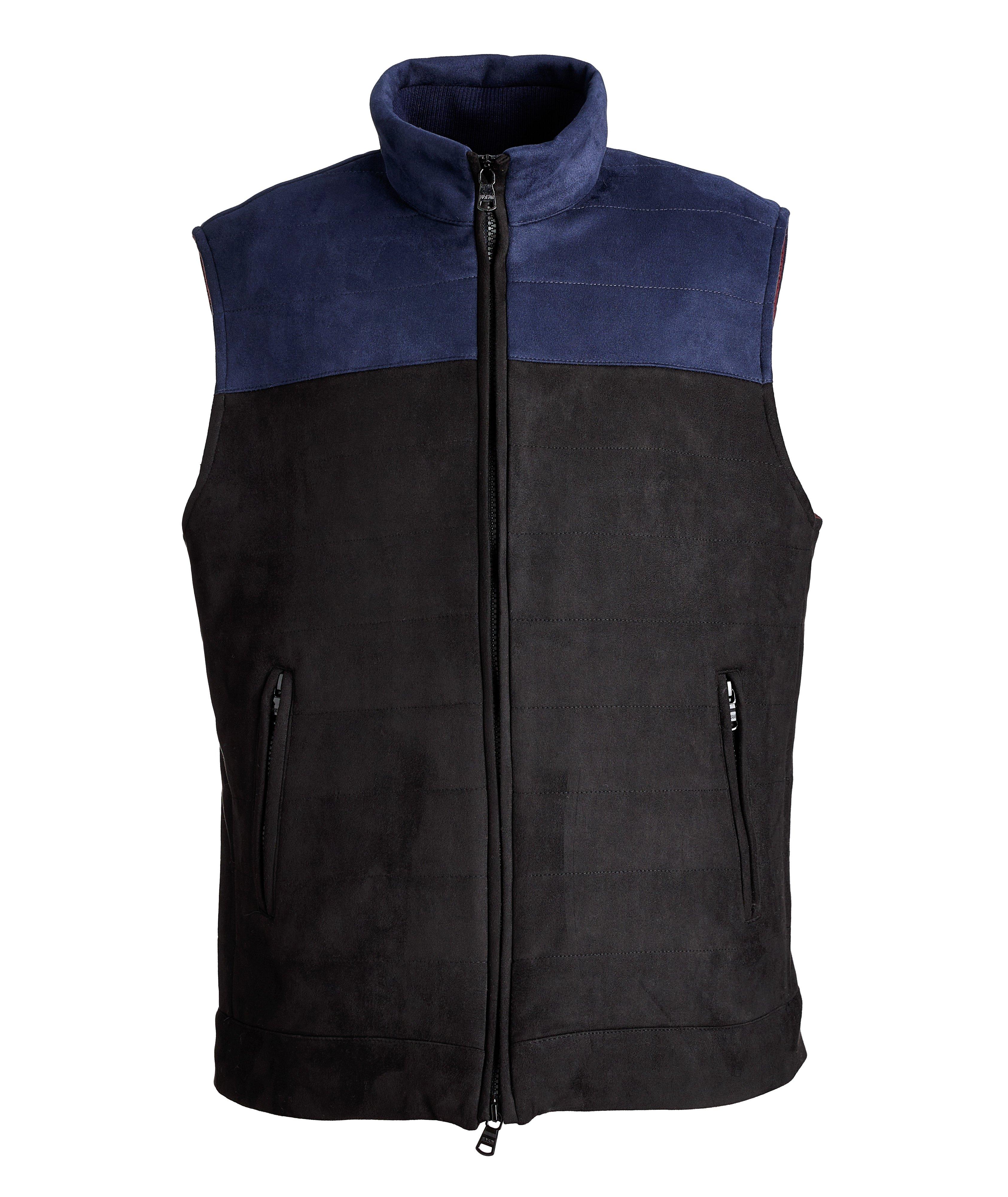 Suede Colour-Block Vest image 0