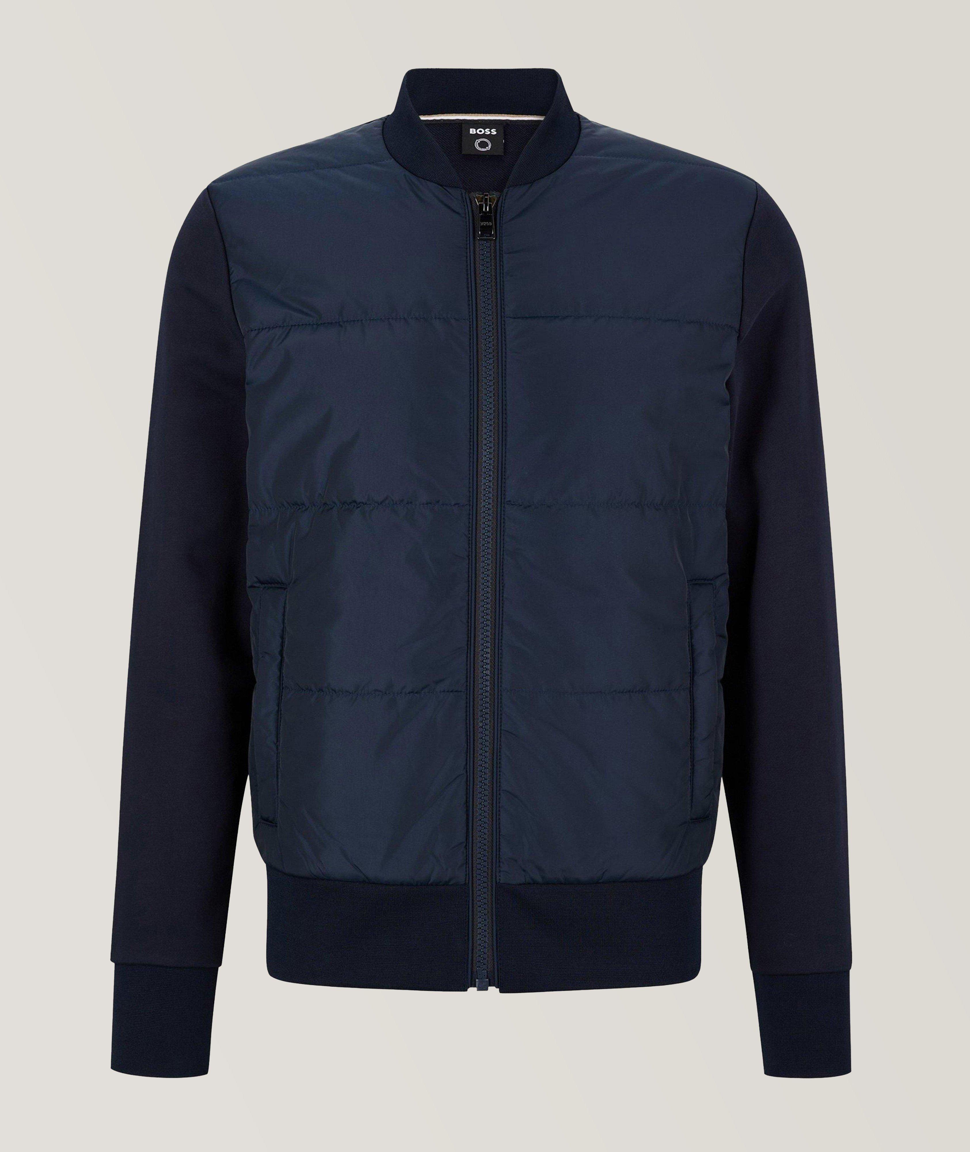 Navy, Organic Cotton Full Zip Fleece