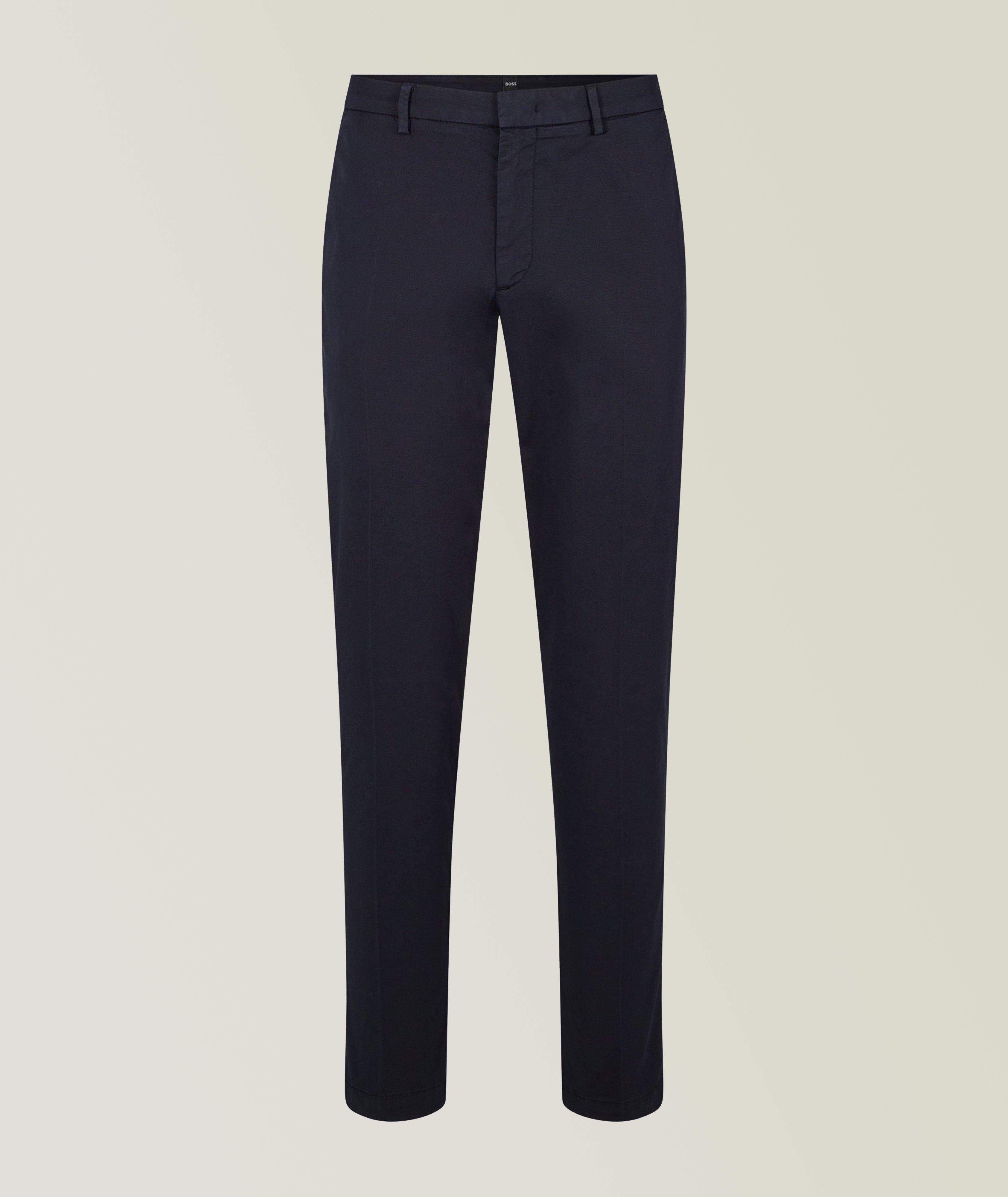 Chino en gabardine de coton extensible de coupe amincie image 0