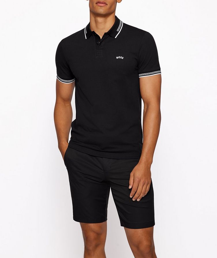 Paul Curved Logo Stretch-Cotton Polo image 1