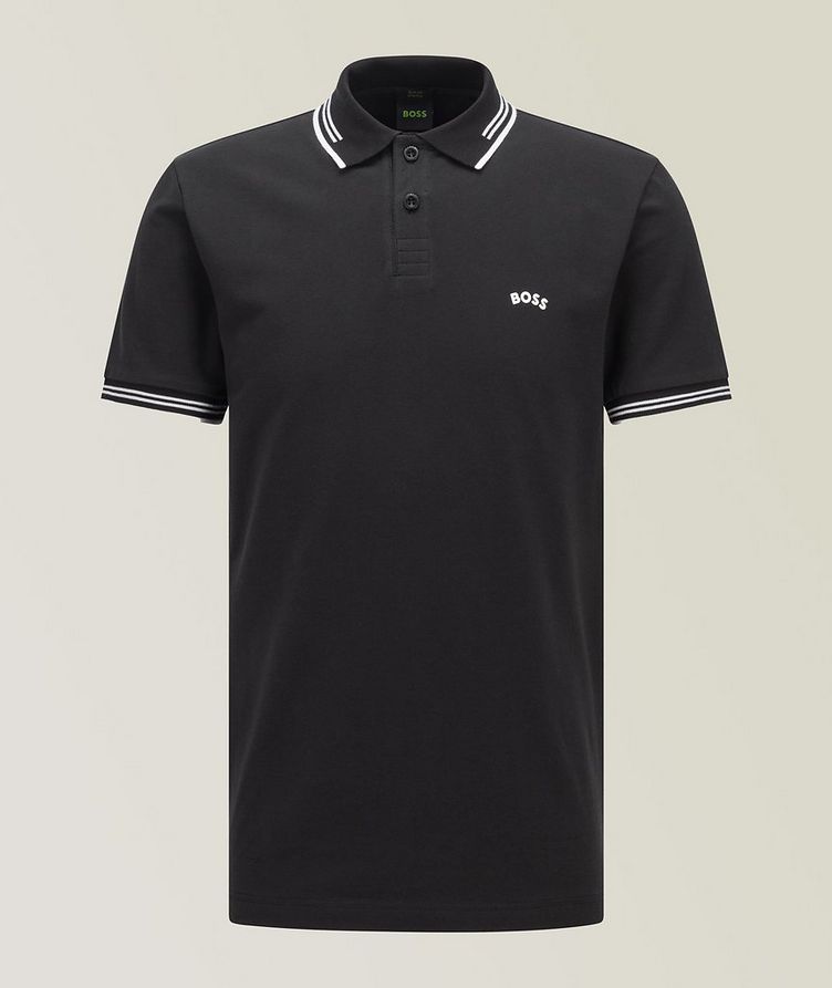 Paul Curved Logo Stretch-Cotton Polo image 0