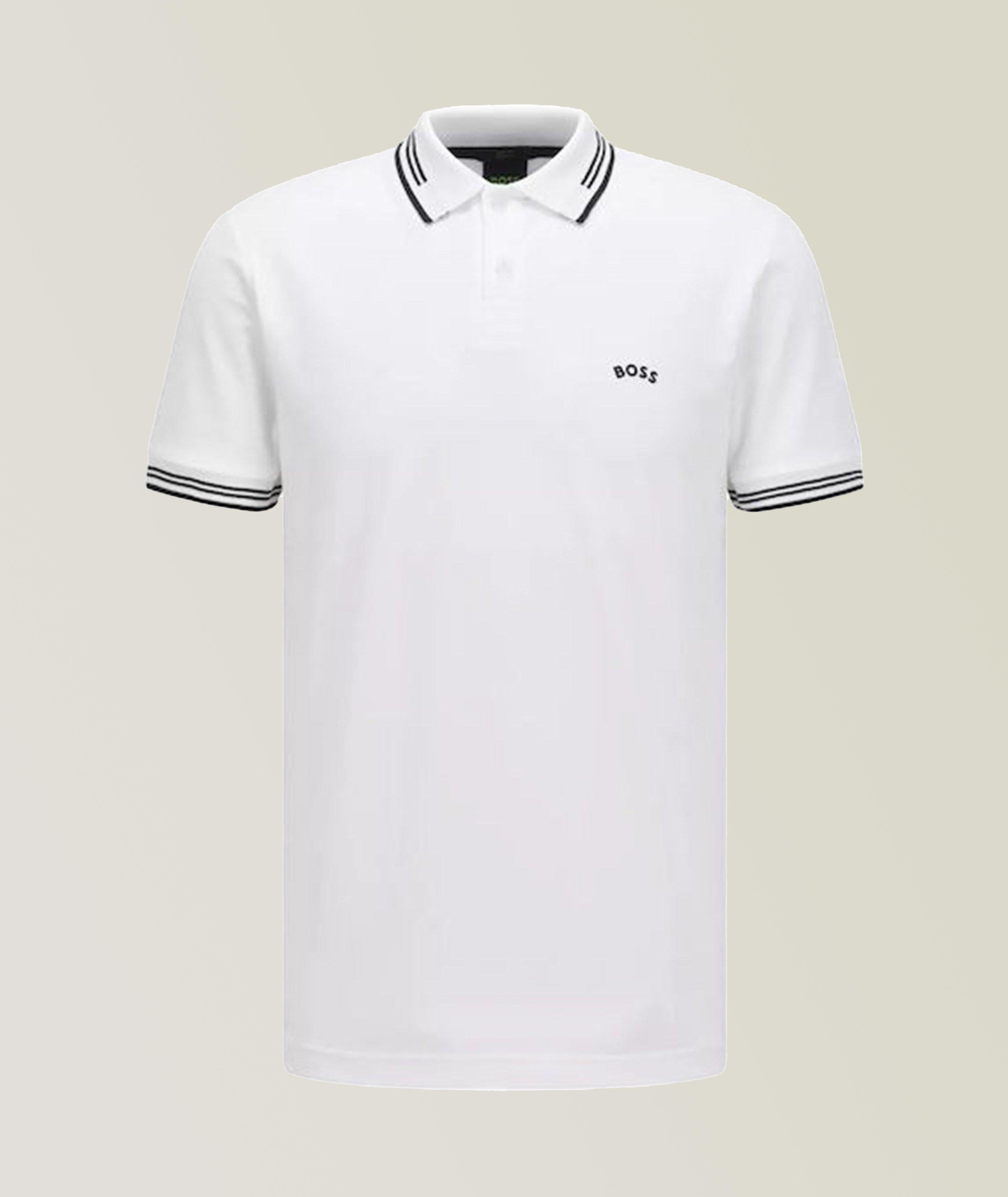 Paul Curved Logo Stretch-Cotton Polo image 0