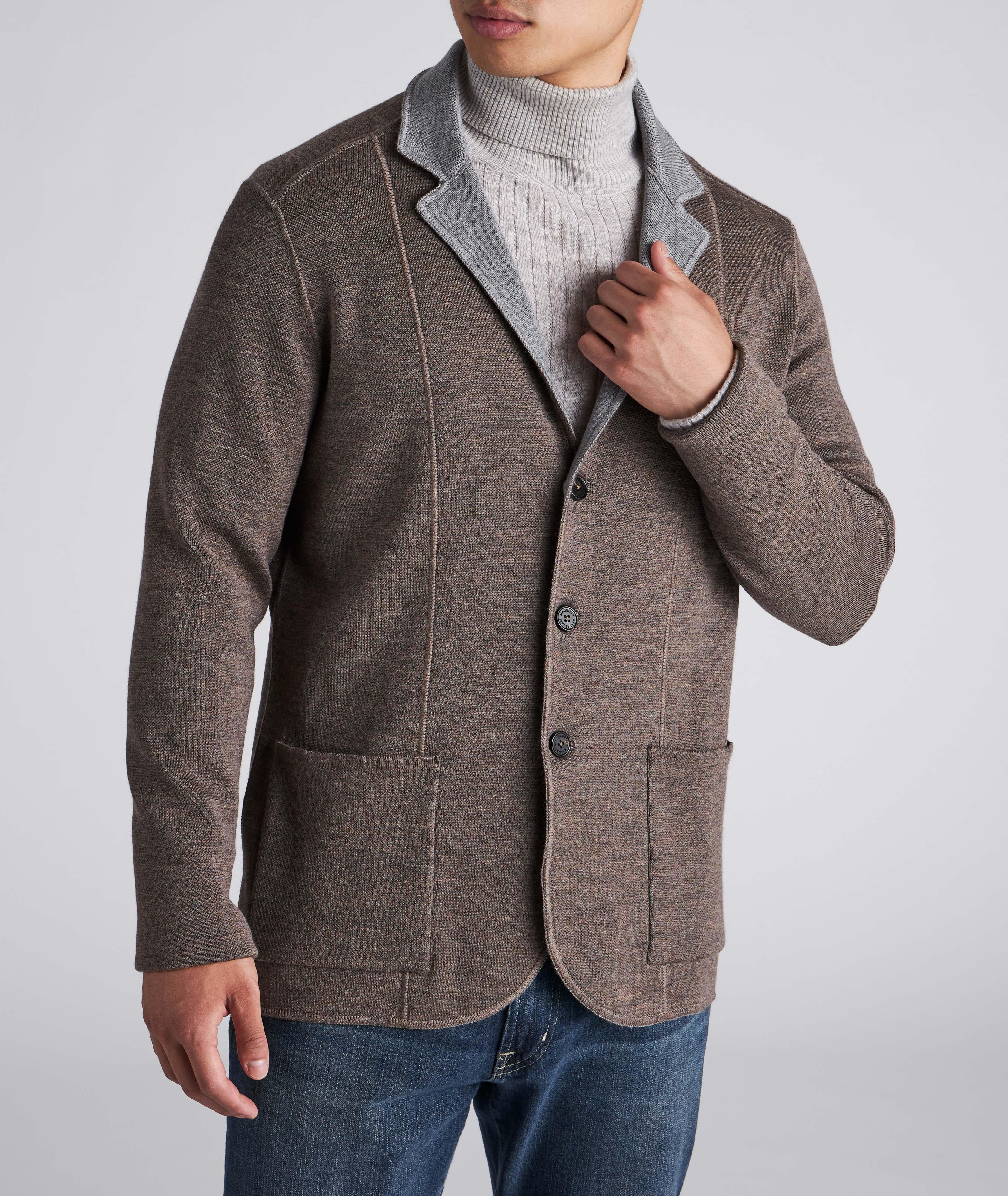 Veston-cardigan réversible en tricot de laine image 1