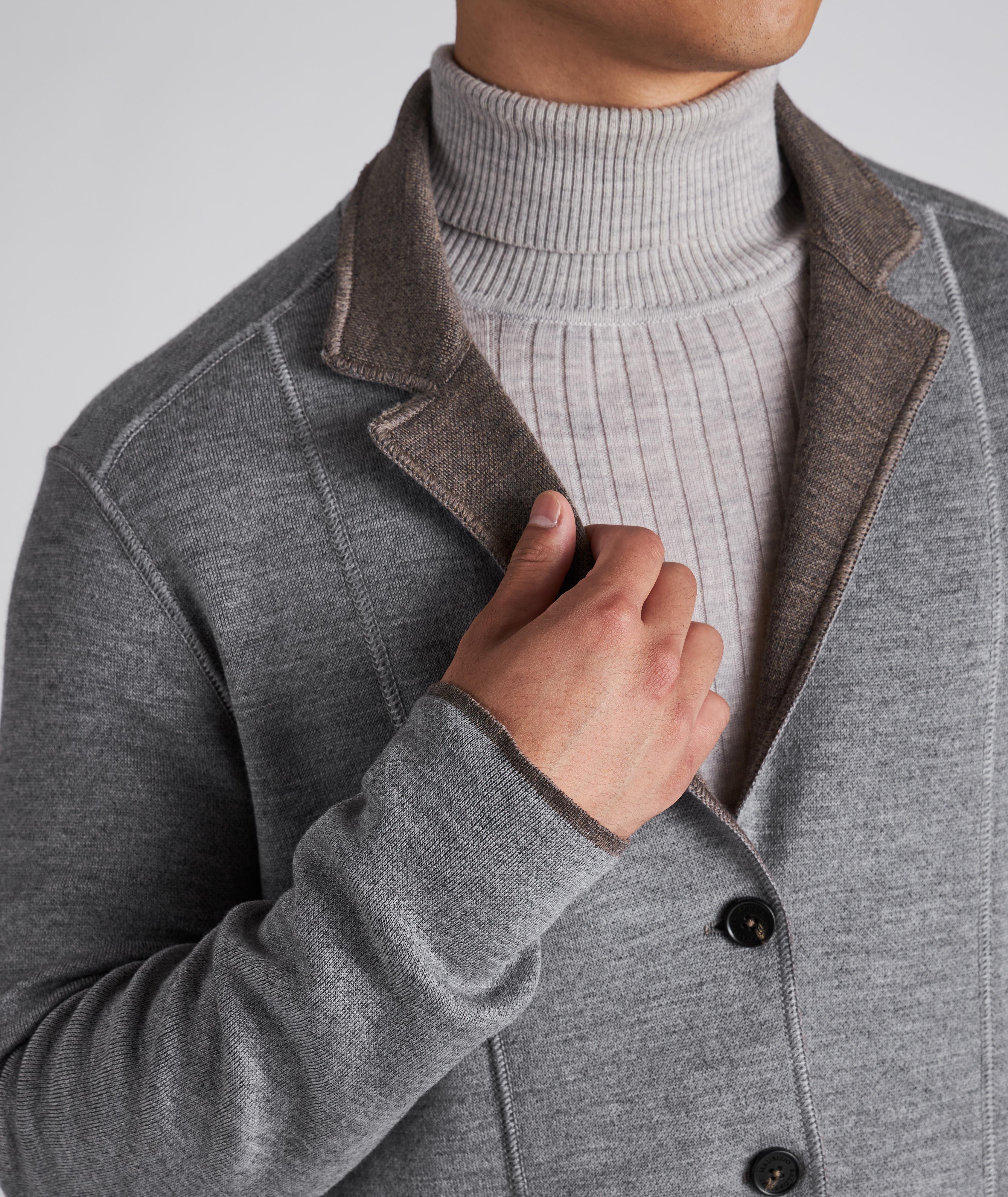 Reversible Virgin Wool-Blend Cardigan image 6