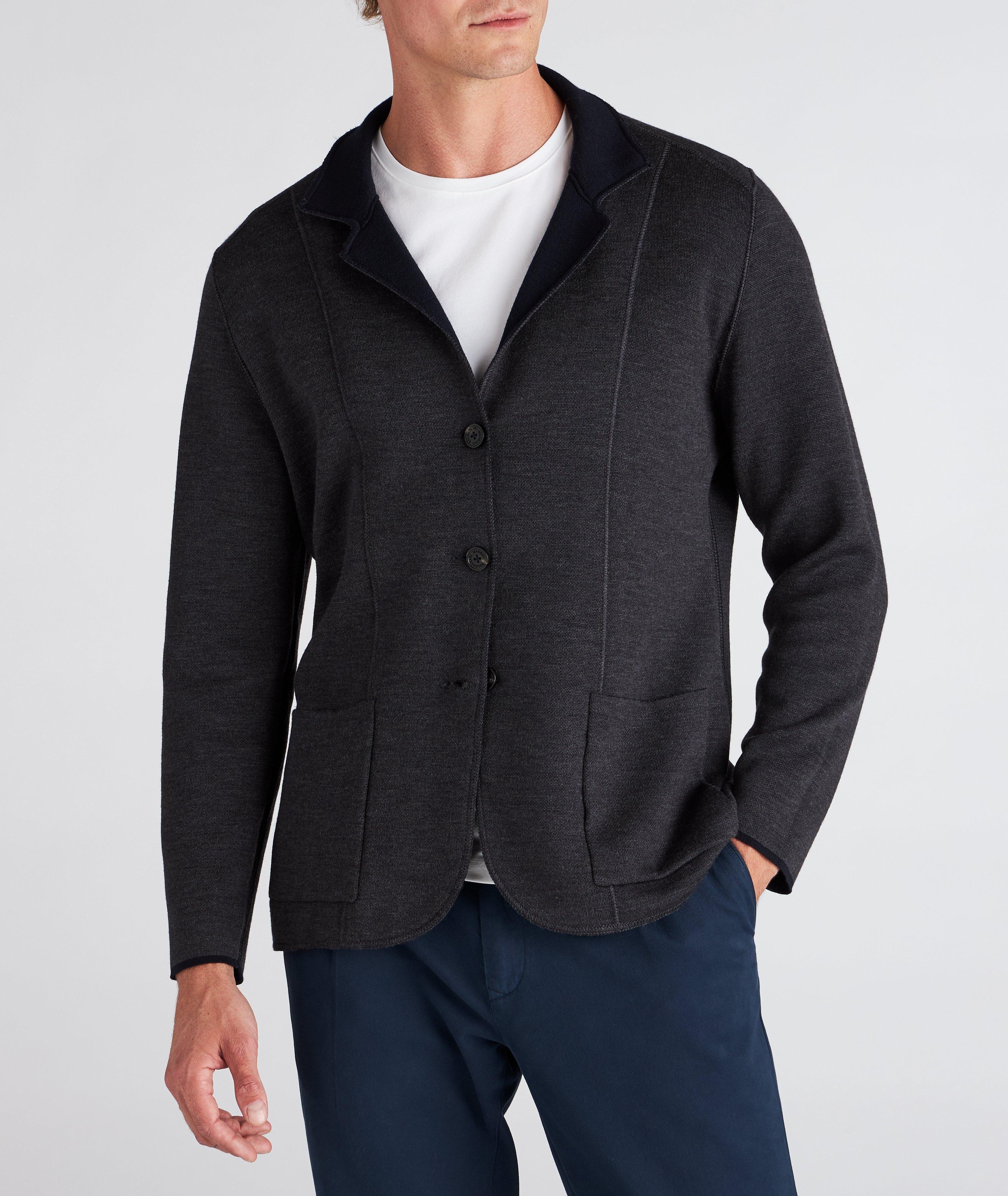 Veston-cardigan réversible en tricot de laine image 3