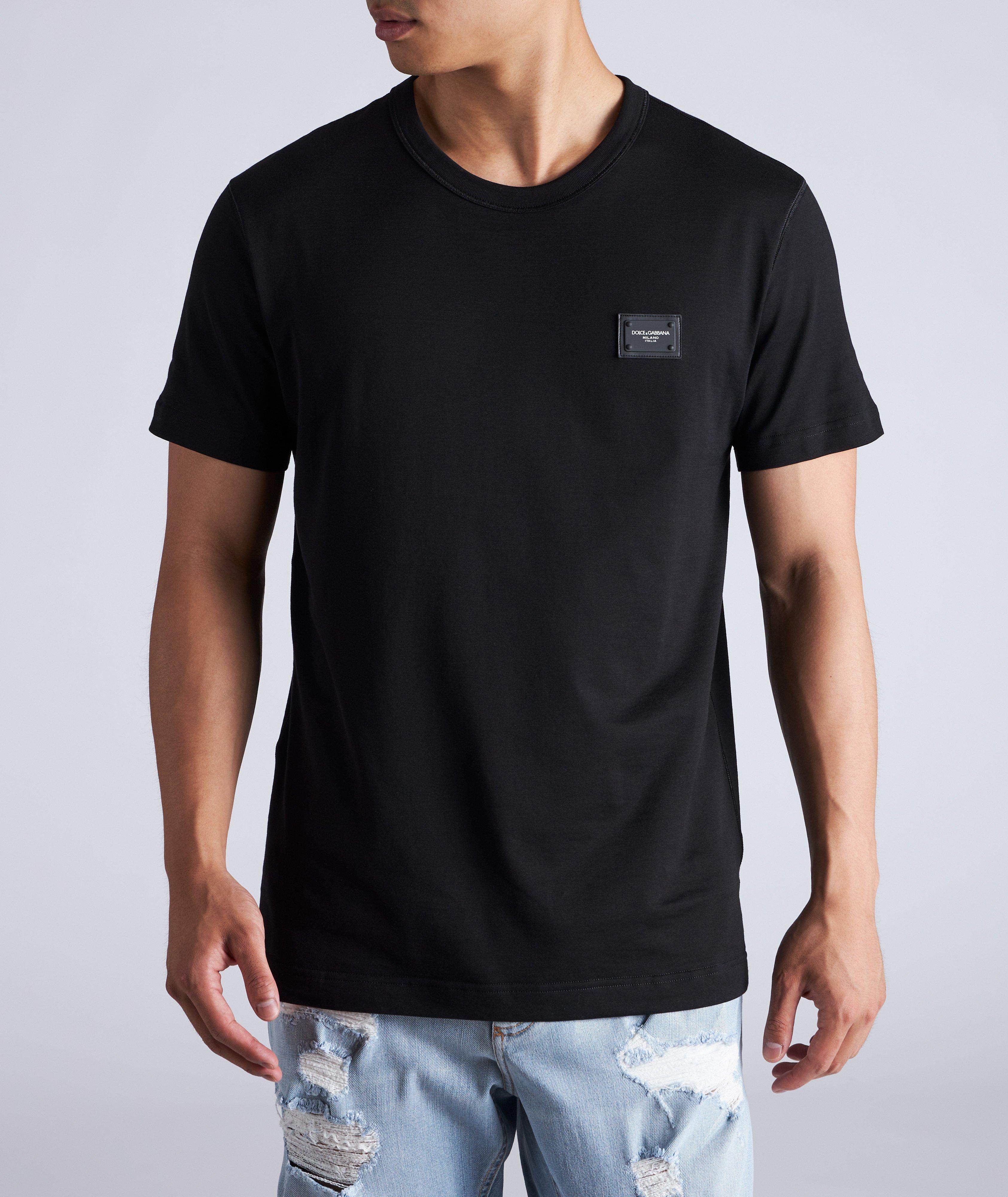 Embroidered Logo Tag Cotton T-Shirt image 2