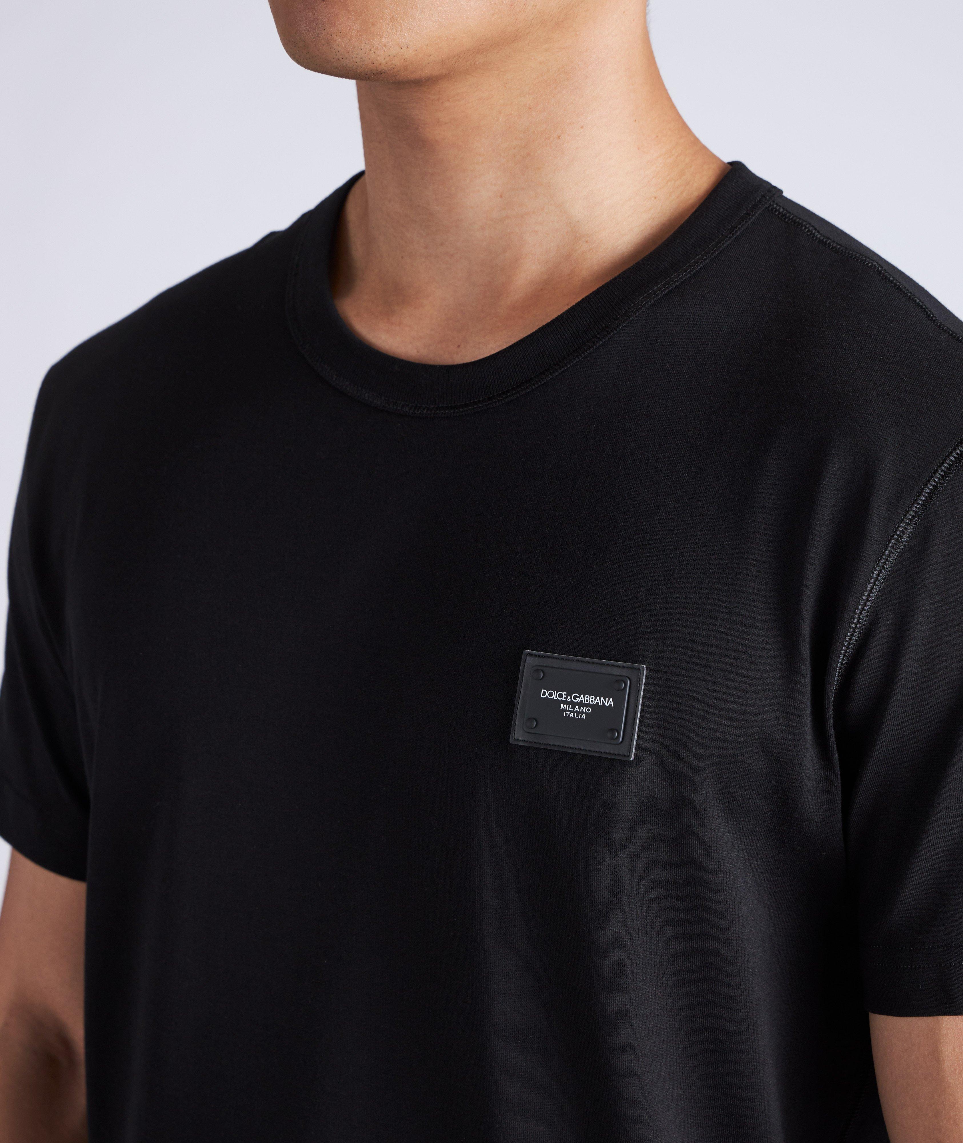 Embroidered Logo Tag Cotton T-Shirt image 4