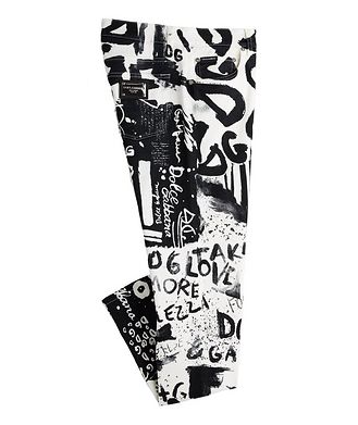 Dolce & Gabbana Stretch-Cotton Graffiti Skinny Jeans