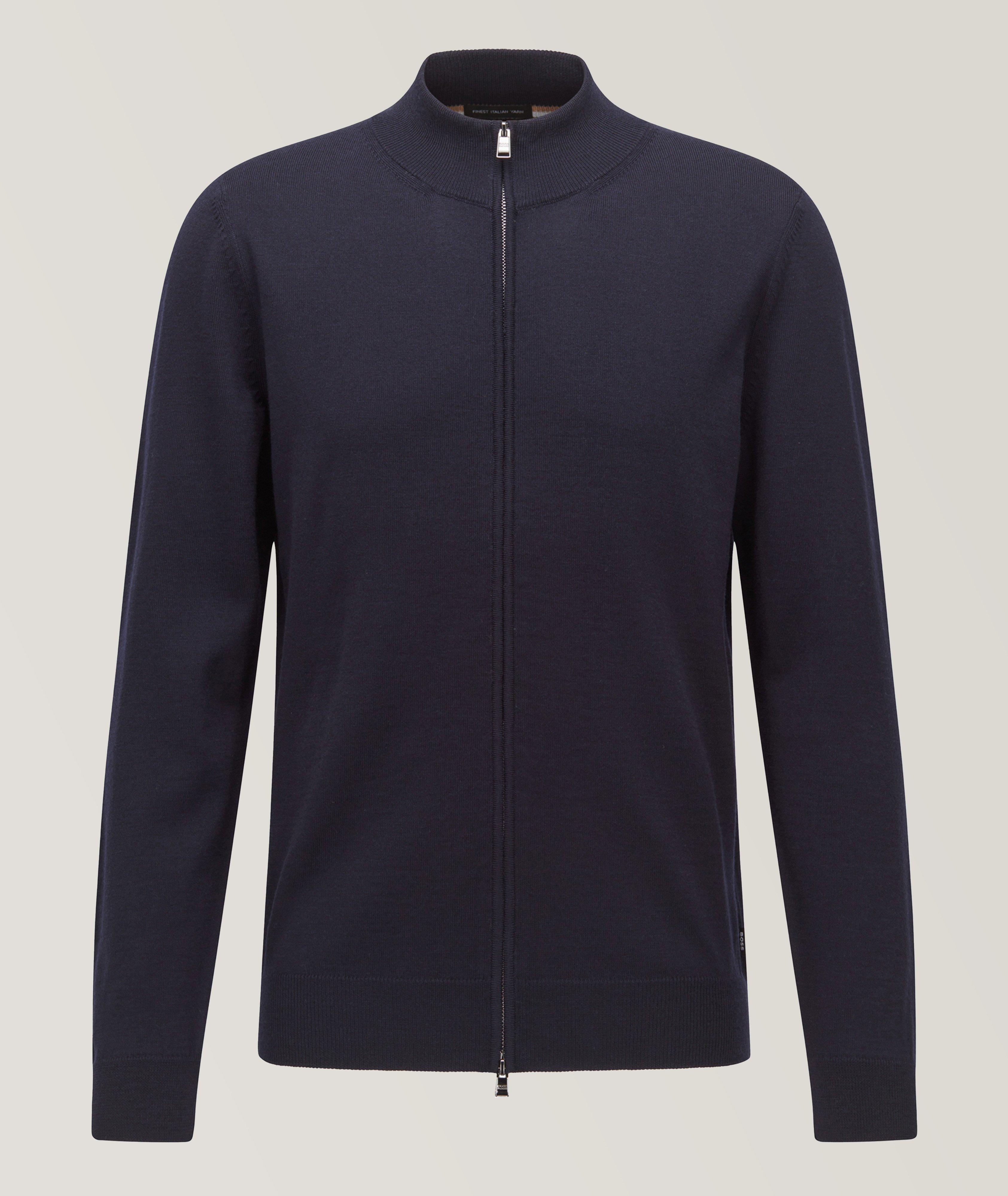 Full-Zip Virgin Wool Sweater image 0