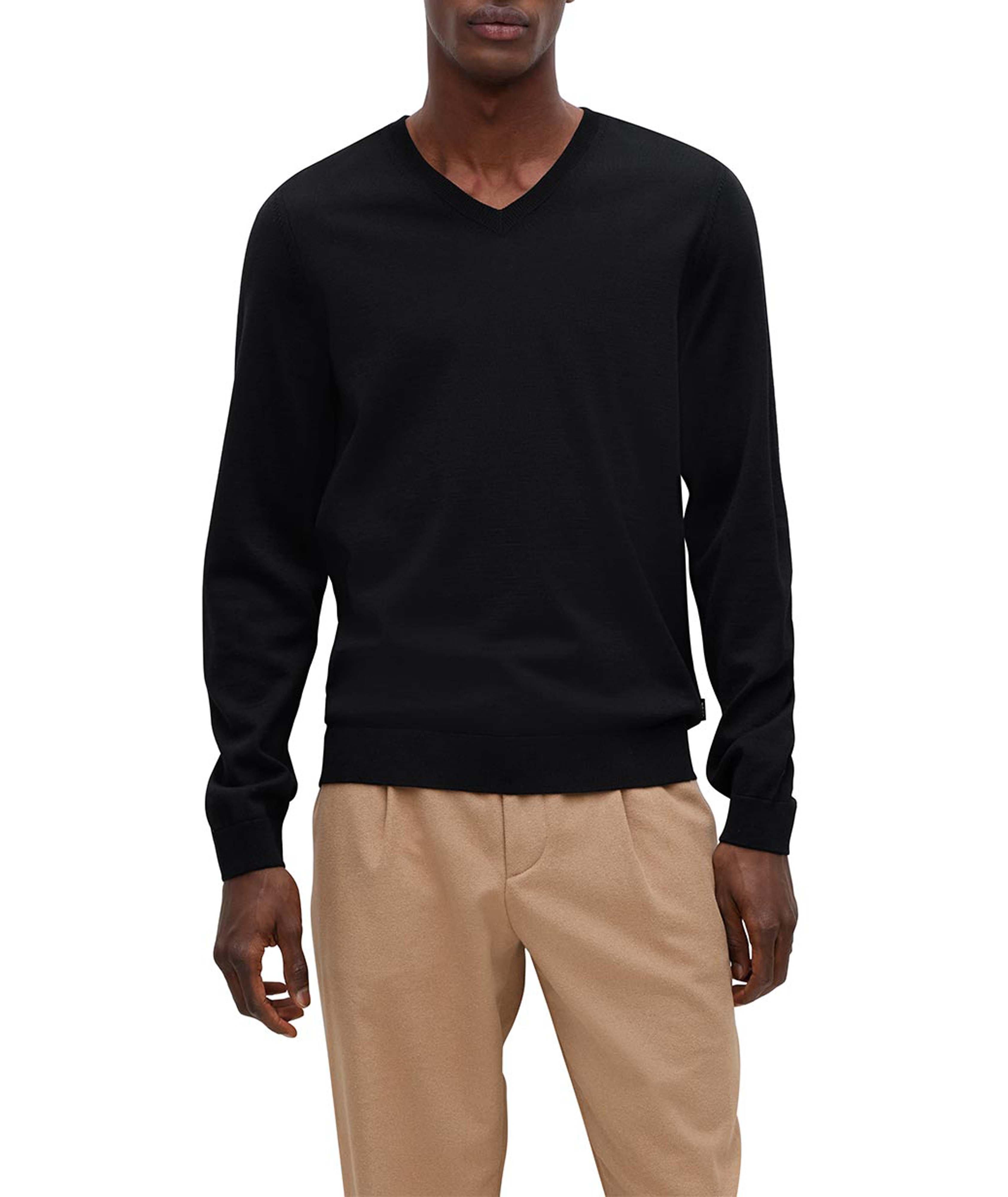 V-Neck Virgin-Wool Sweater image 2