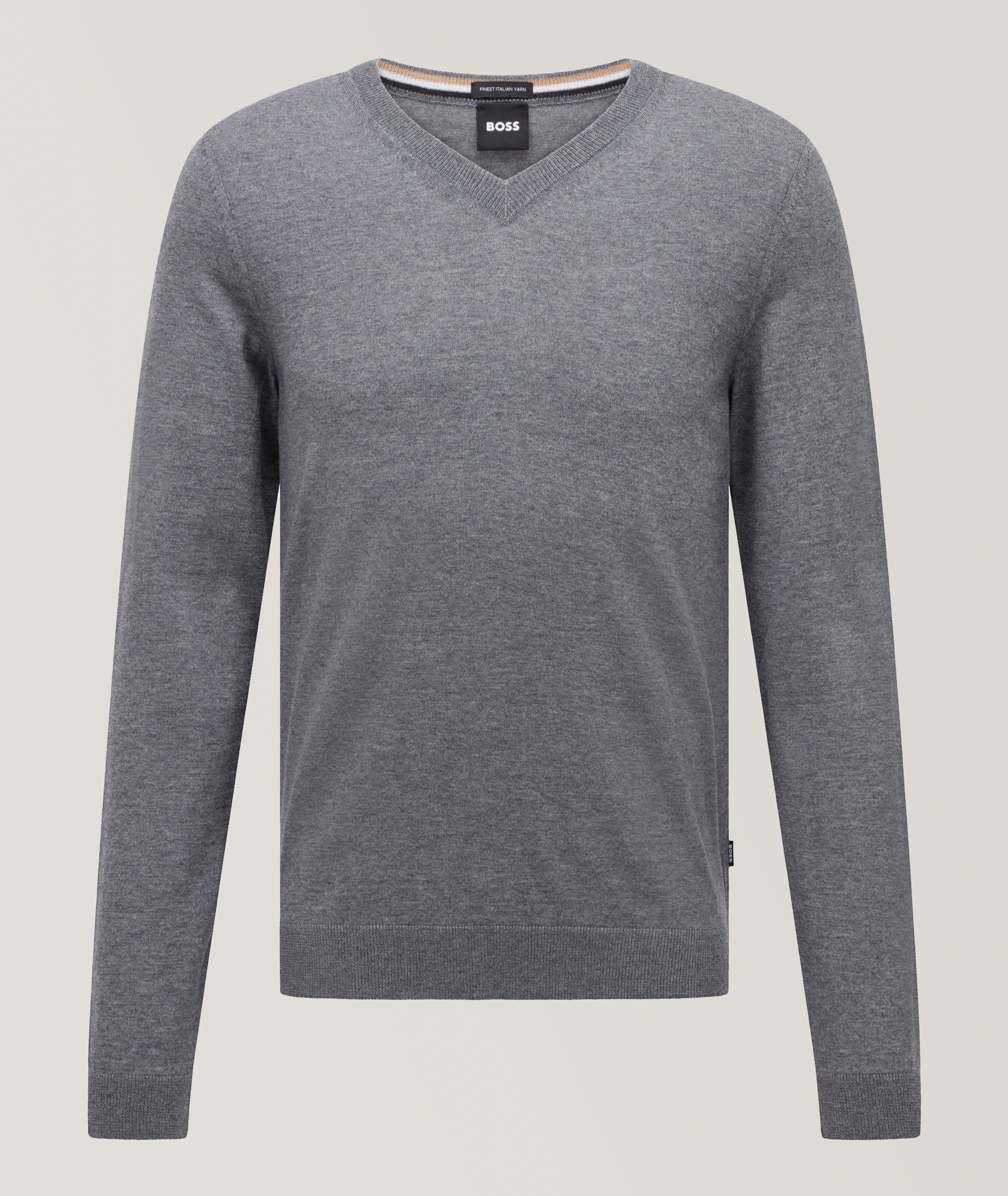 V-Neck Virgin-Wool Sweater image 0