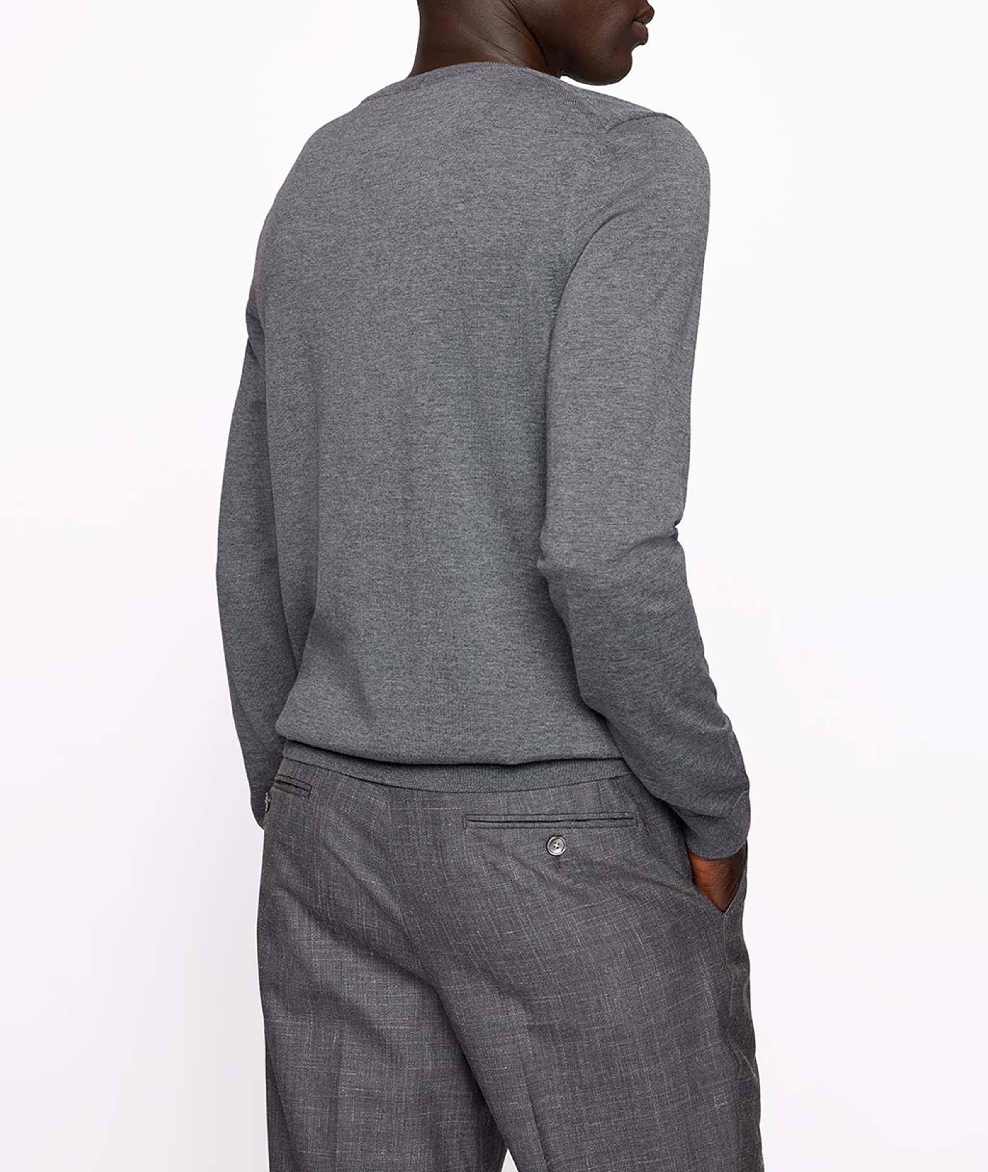 BOSS - V-neck slim-fit sweater in virgin wool