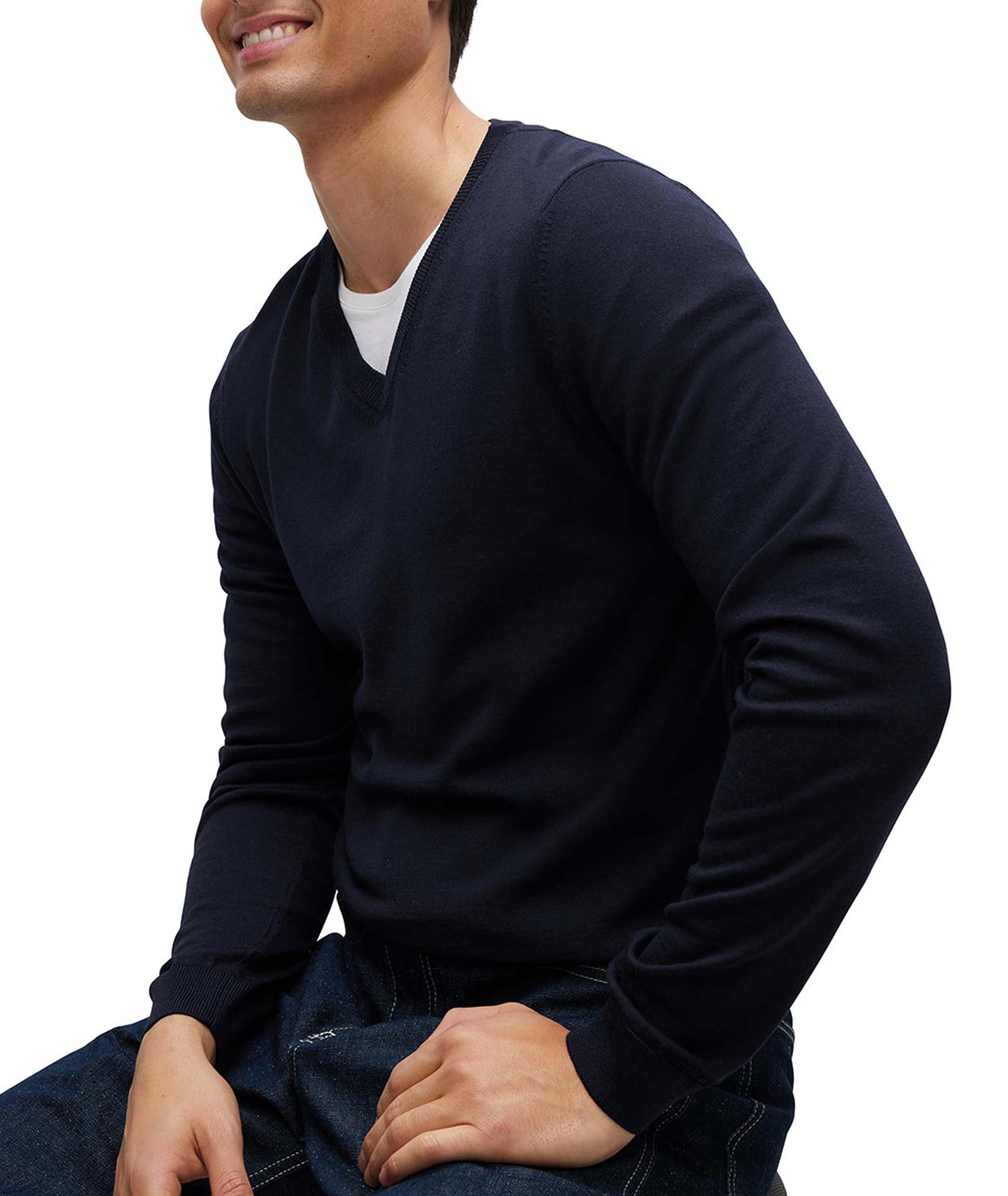 V-Neck Virgin-Wool Sweater image 4