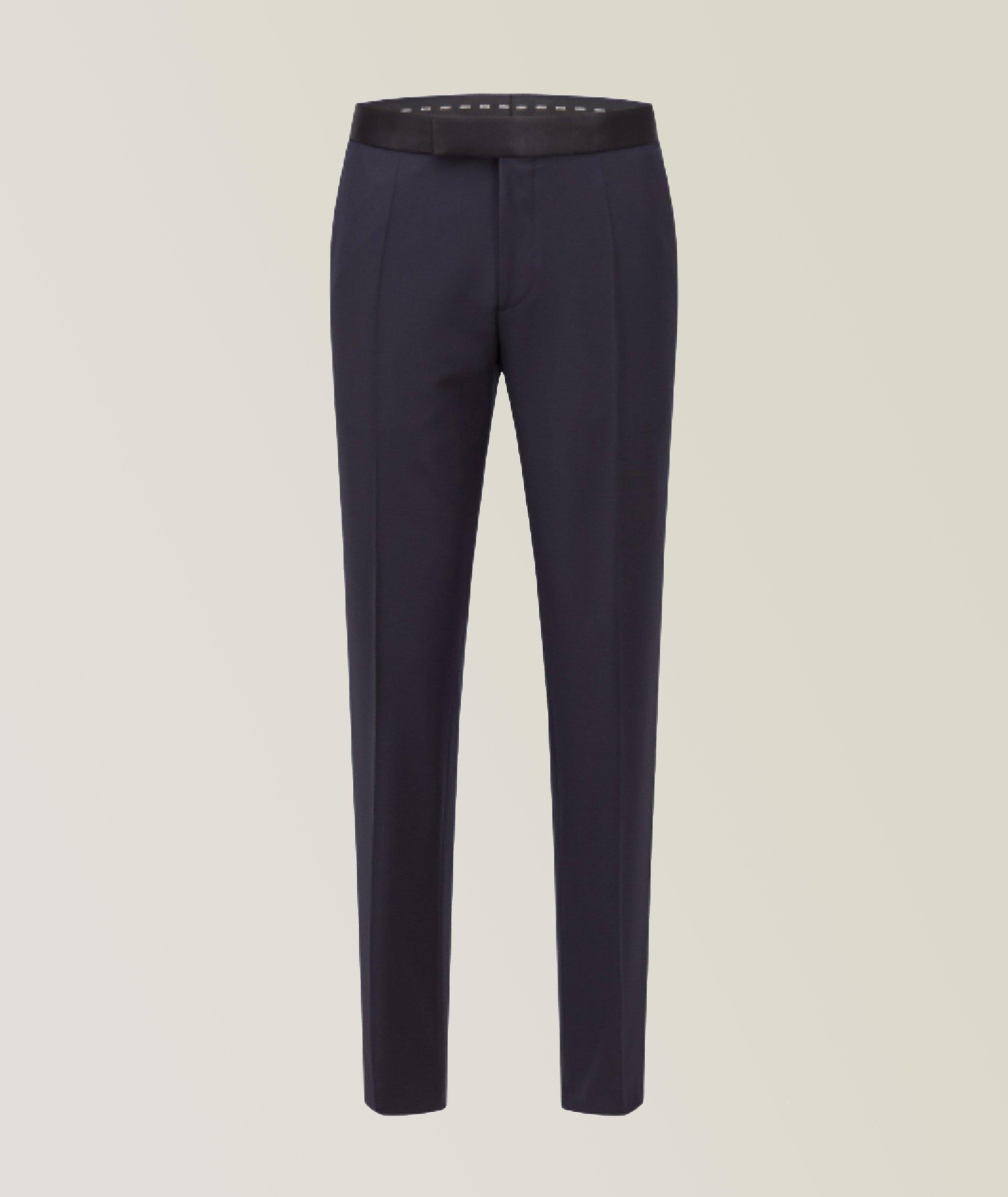 Pantalon de smoking en laine vierge image 0