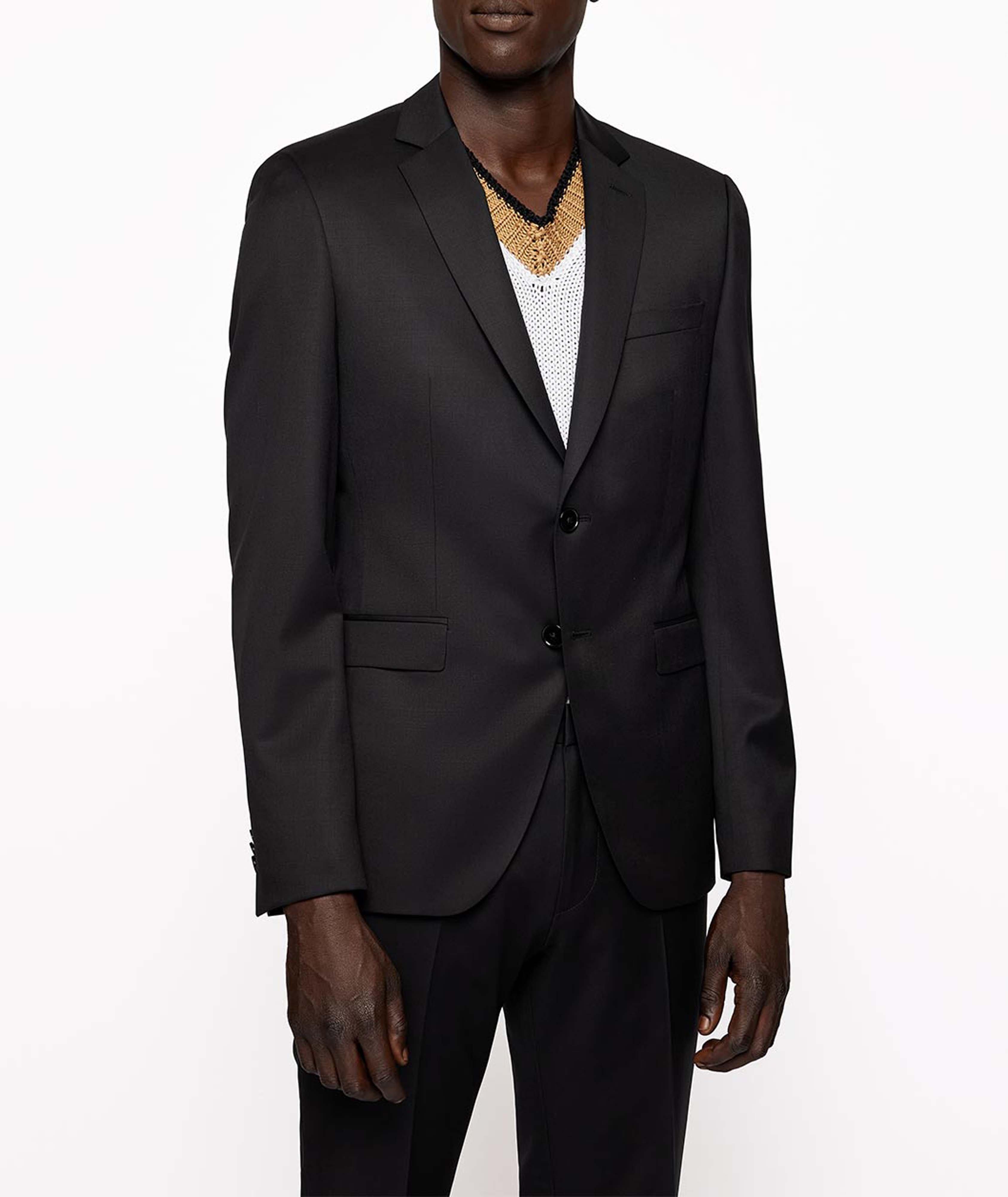 BOSS - Extra-slim-fit jacket in virgin-wool serge