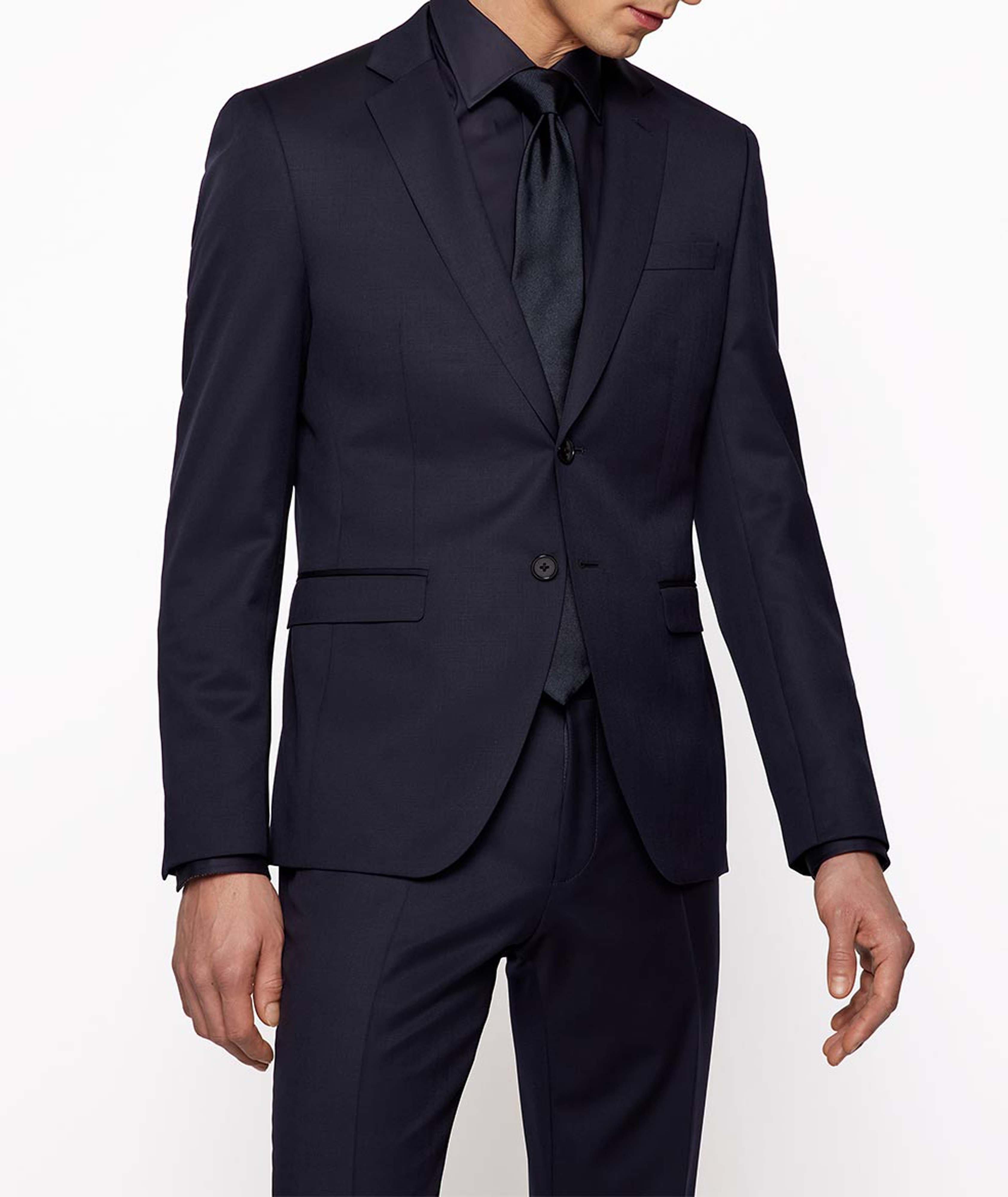 BOSS - Tuxedo jacket in virgin-wool serge