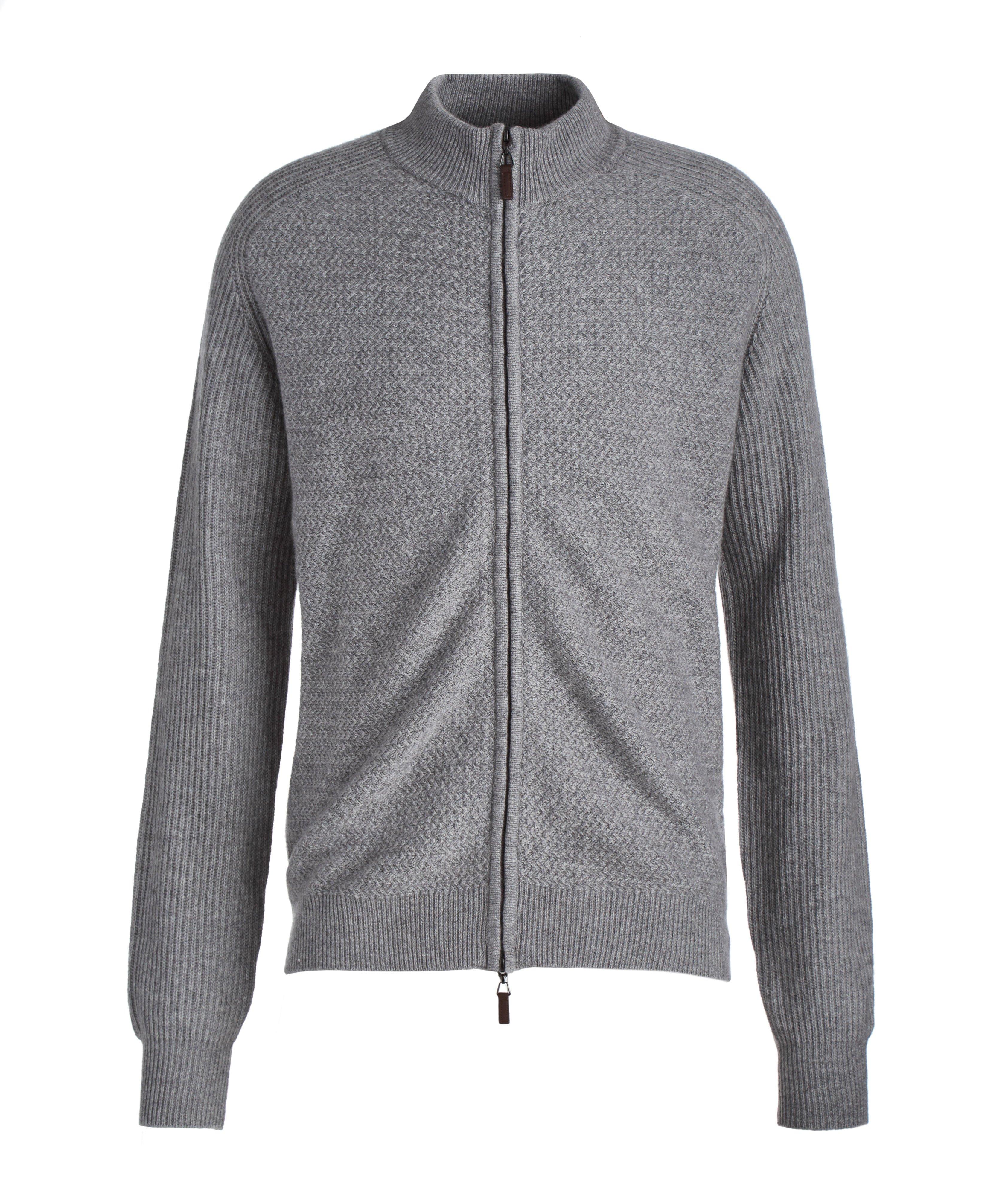 Two-Way Zip Mock Neck Sweater image 0