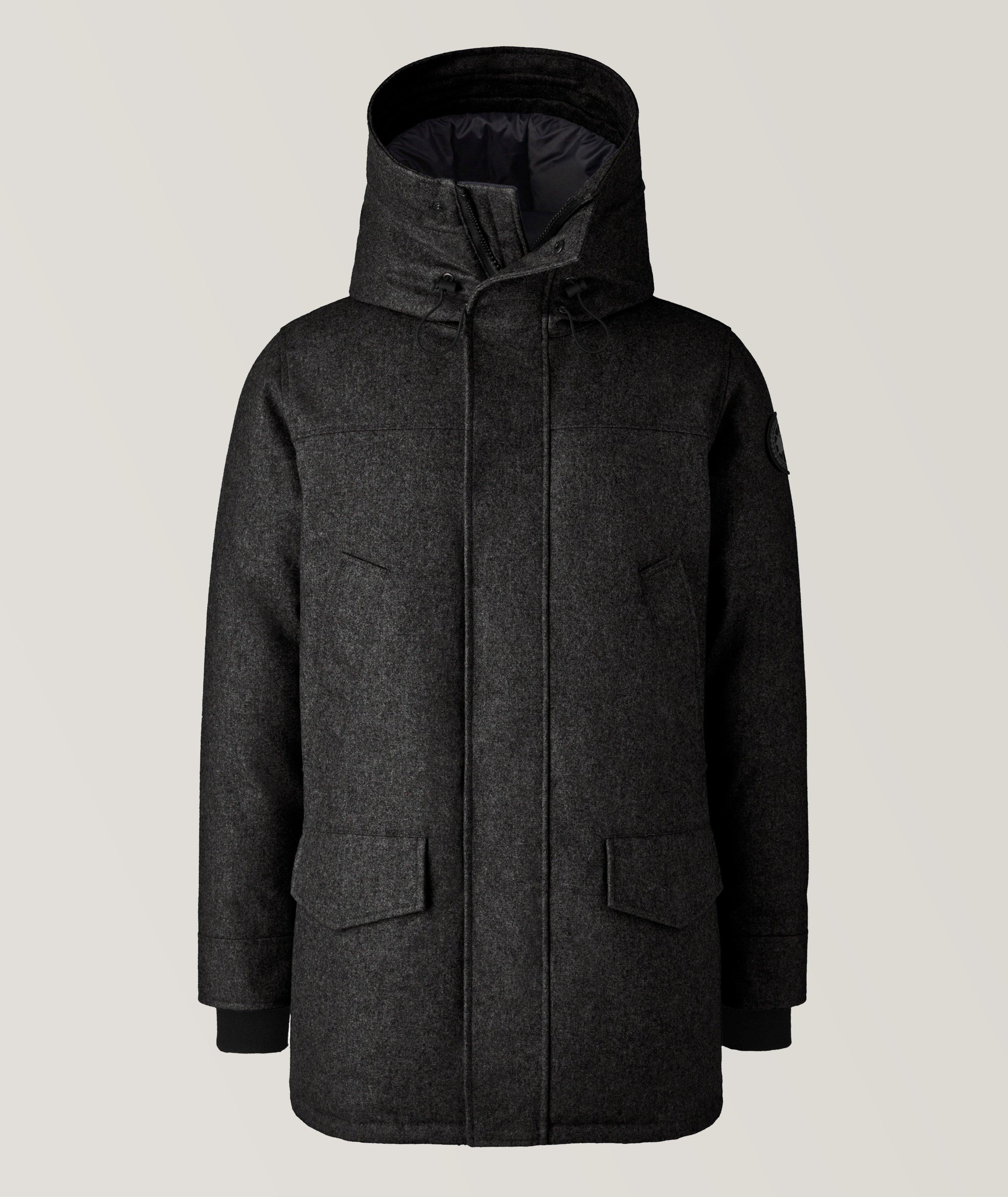 Hooded wool clearance parka