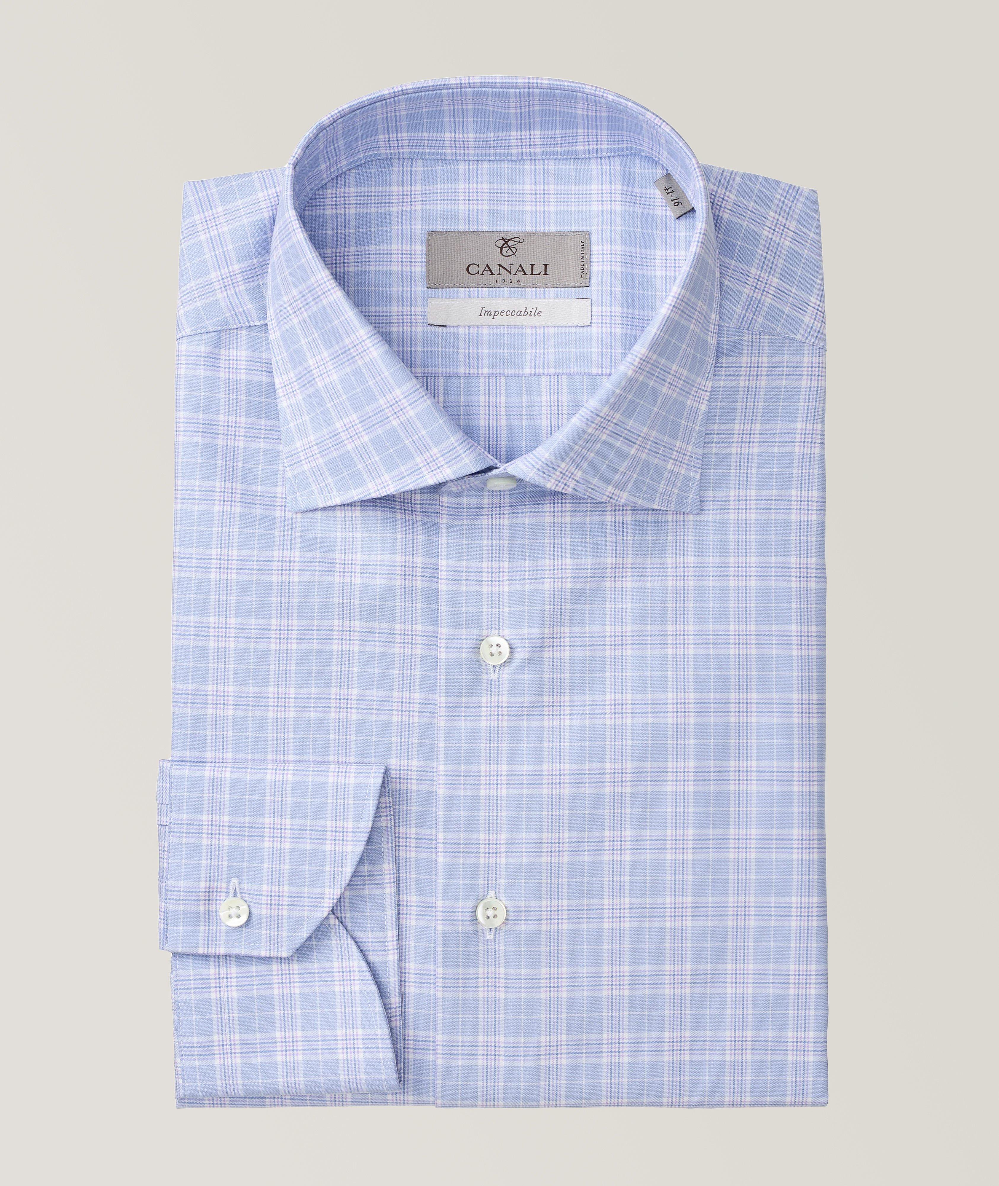 Impeccabile Checkered Cotton Dress Shirt image 0