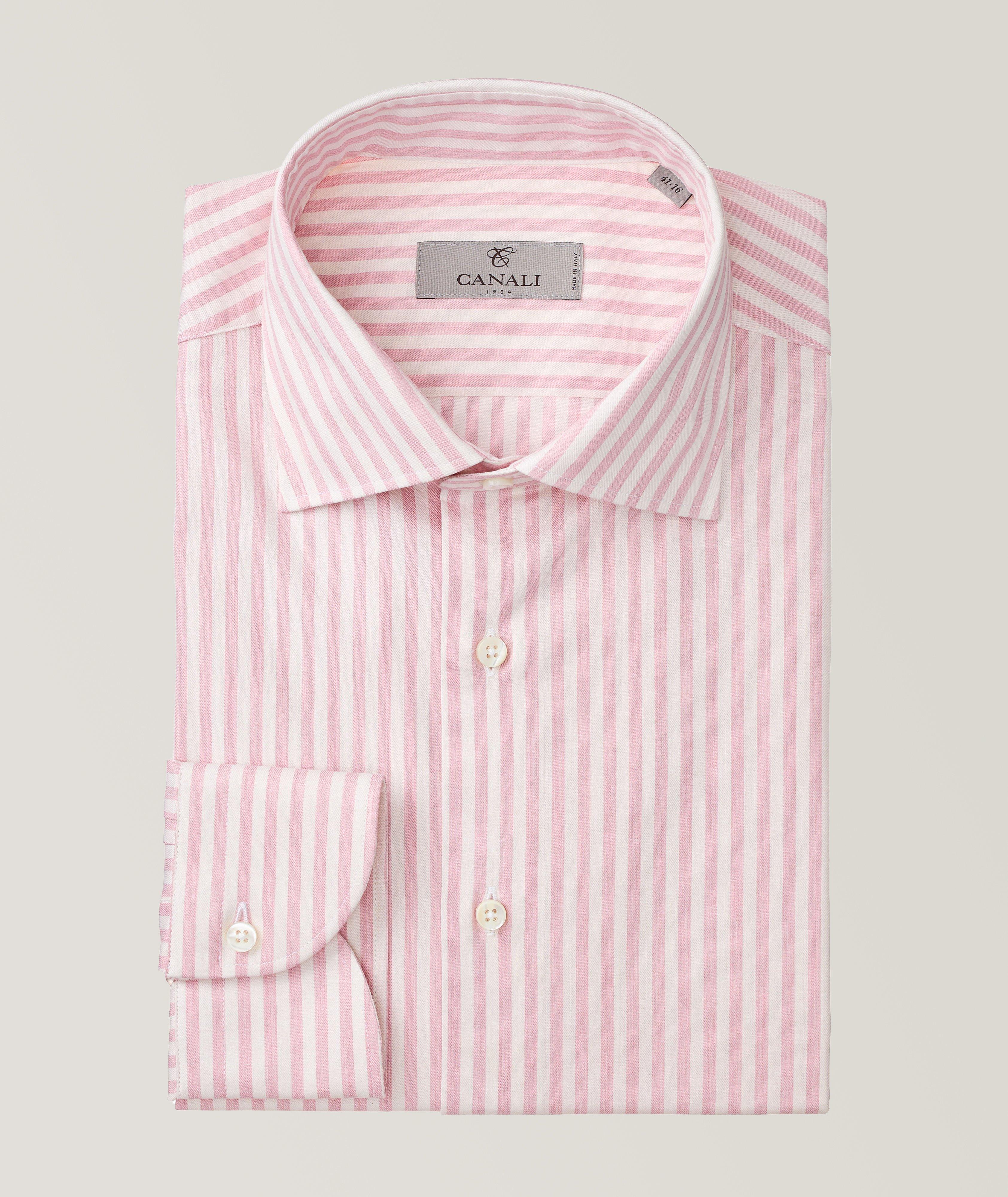 Contemporary Fit Cotton-Blend Striped Shirt image 0