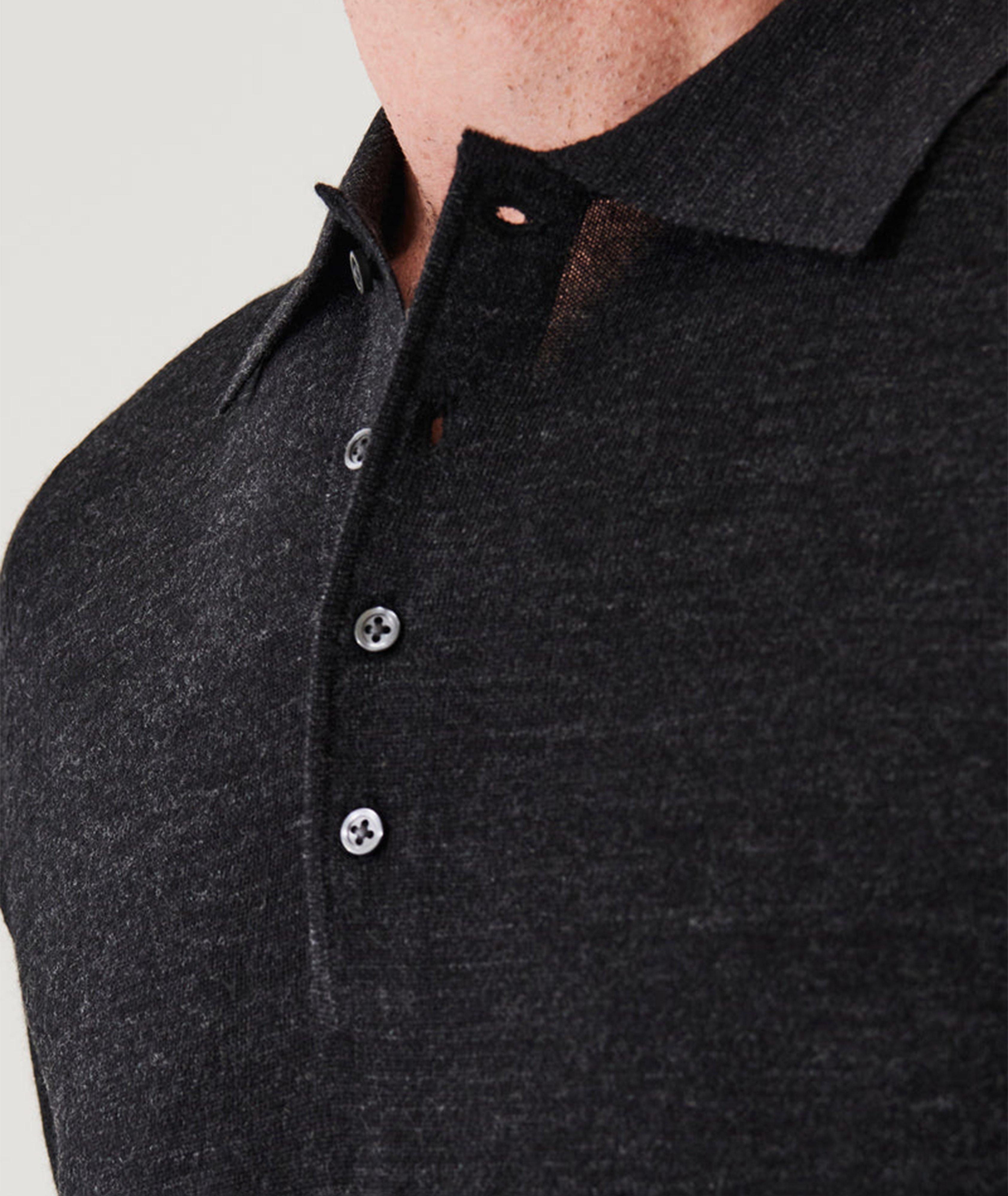 Long-Sleeve Merino Wool Polo image 2