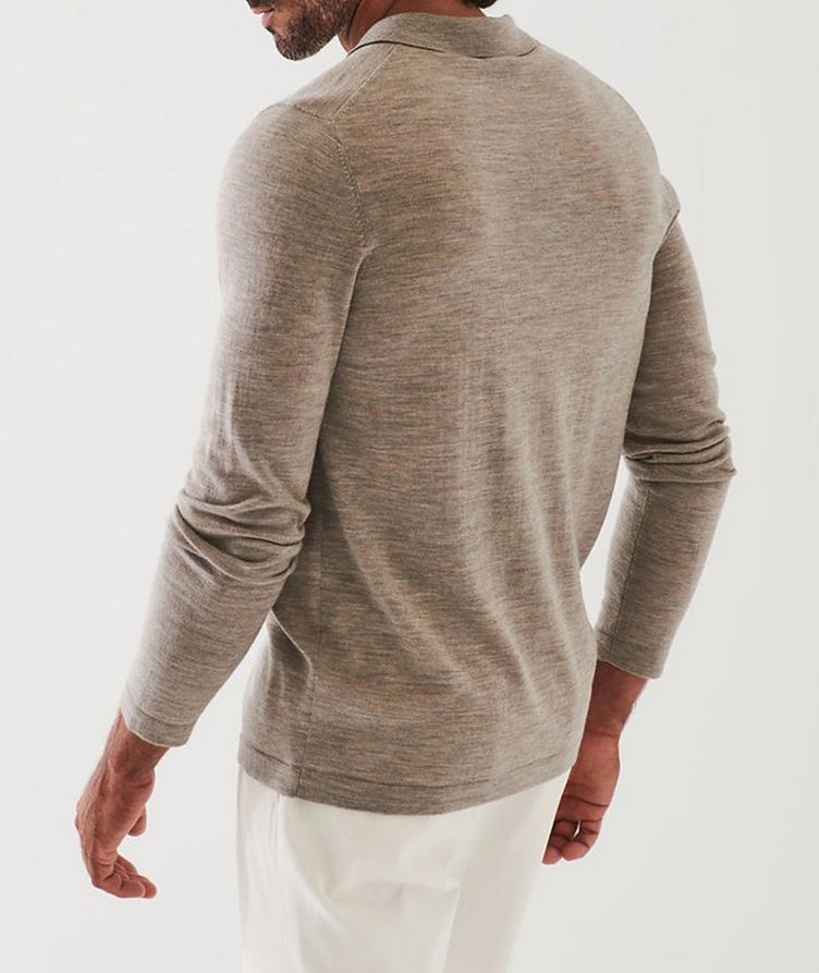 Long-Sleeve Merino Wool Polo image 3