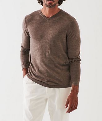 PATRICK ASSARAF Merino Wool V-Neck Sweater