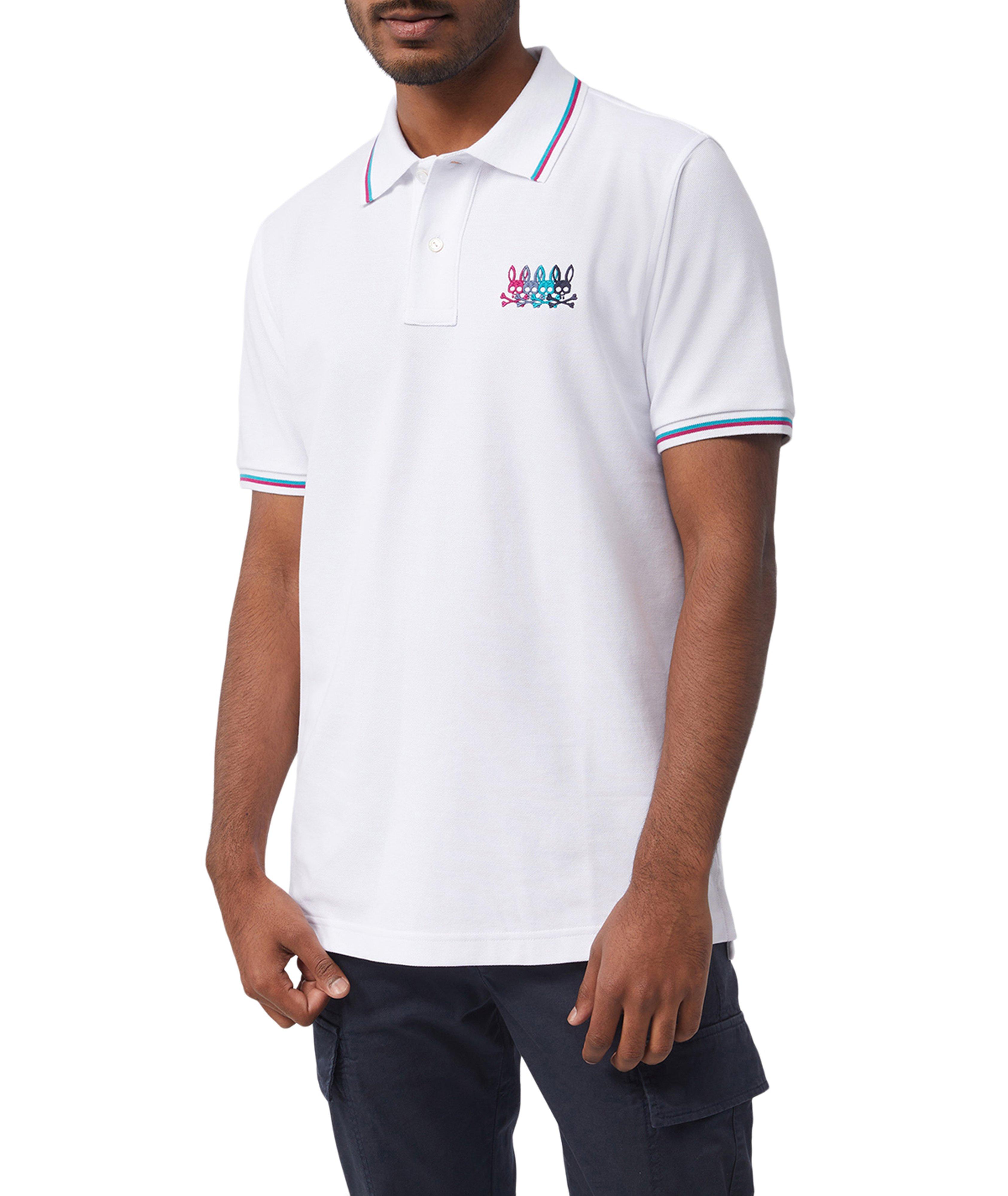 Lafayette Embroidered Stripe Collar Polo image 1