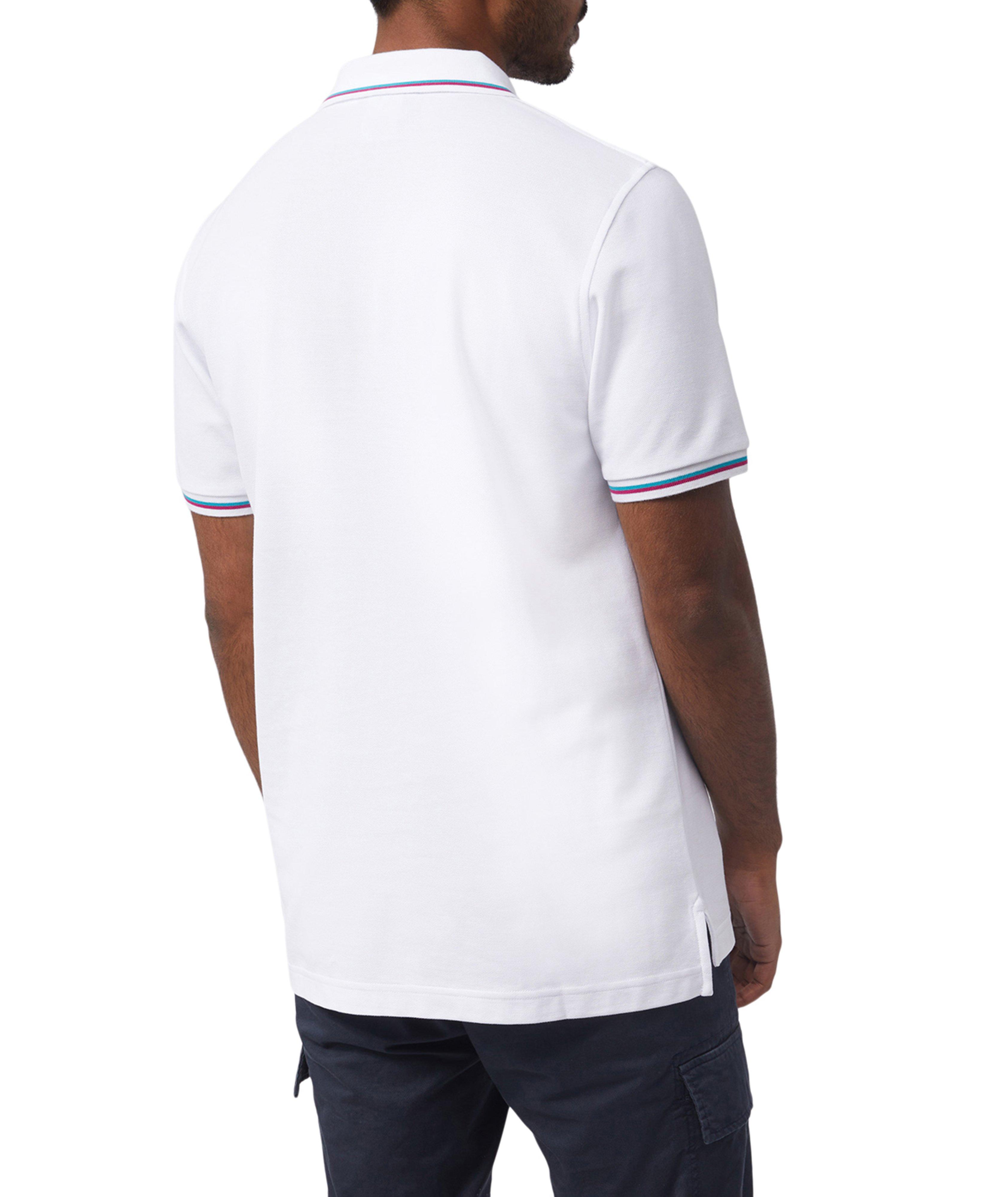 Lafayette Embroidered Stripe Collar Polo image 2