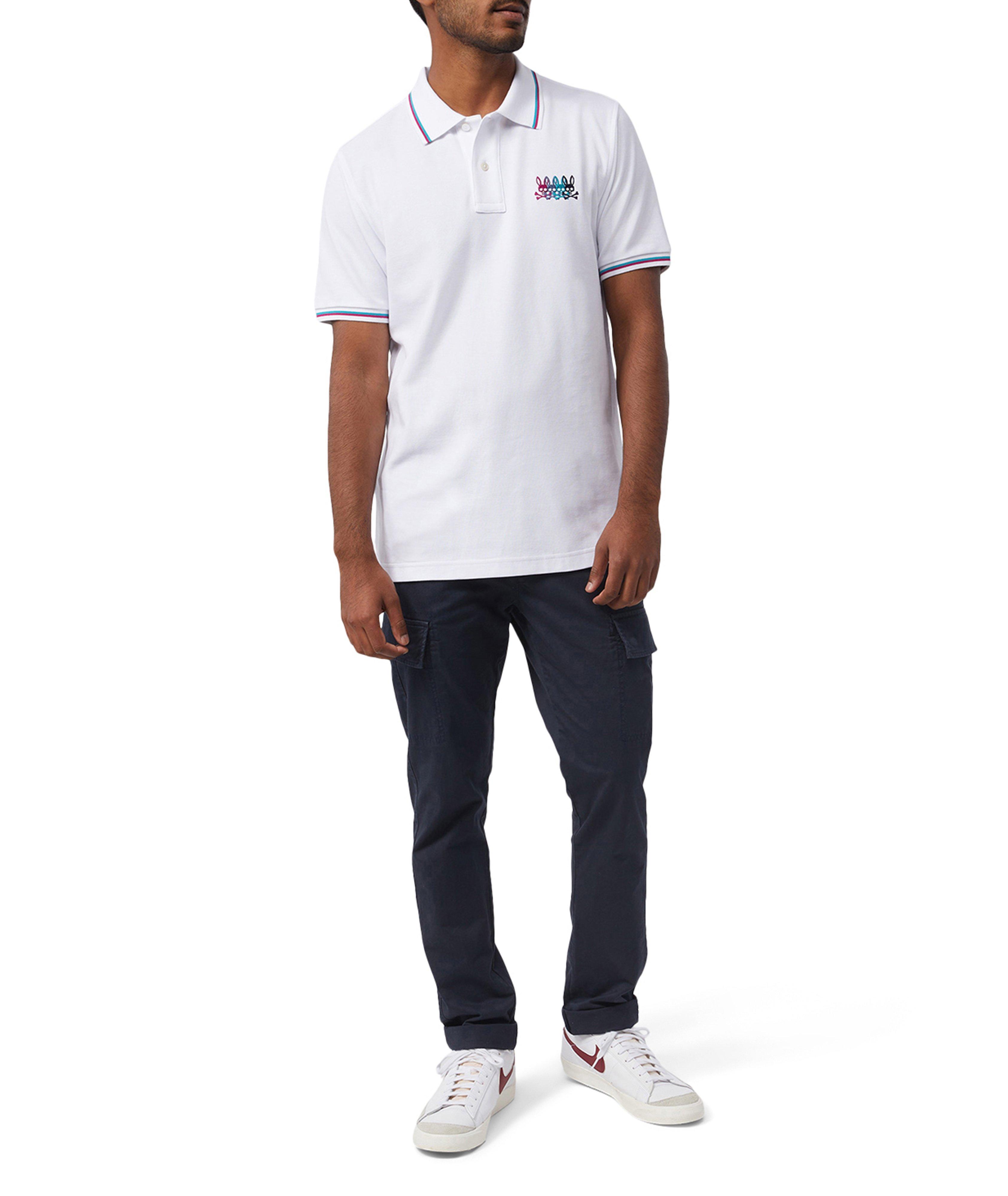Lafayette Embroidered Stripe Collar Polo image 5