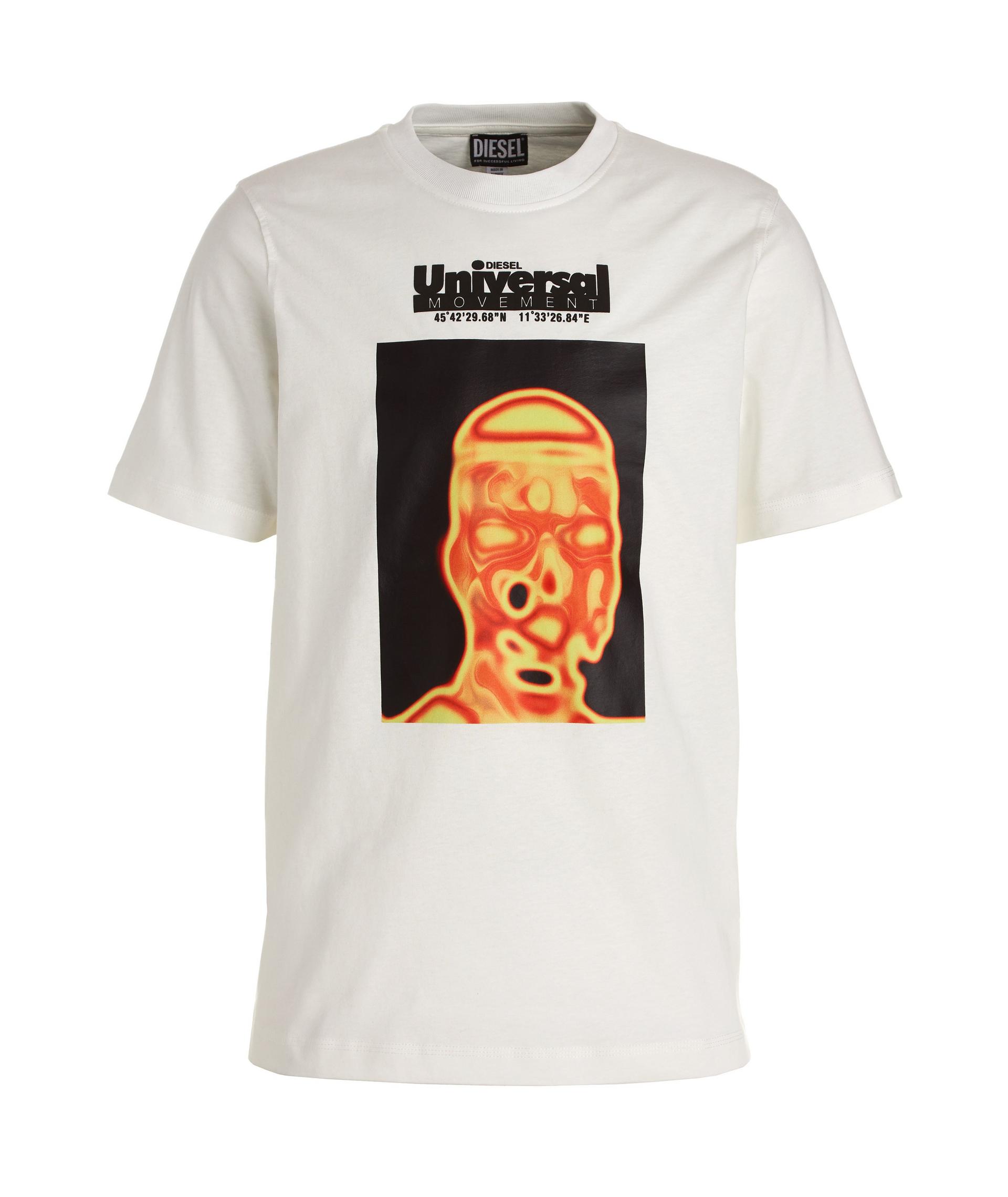 Short-Sleeve Heat Print Cotton T-Shirt image 0
