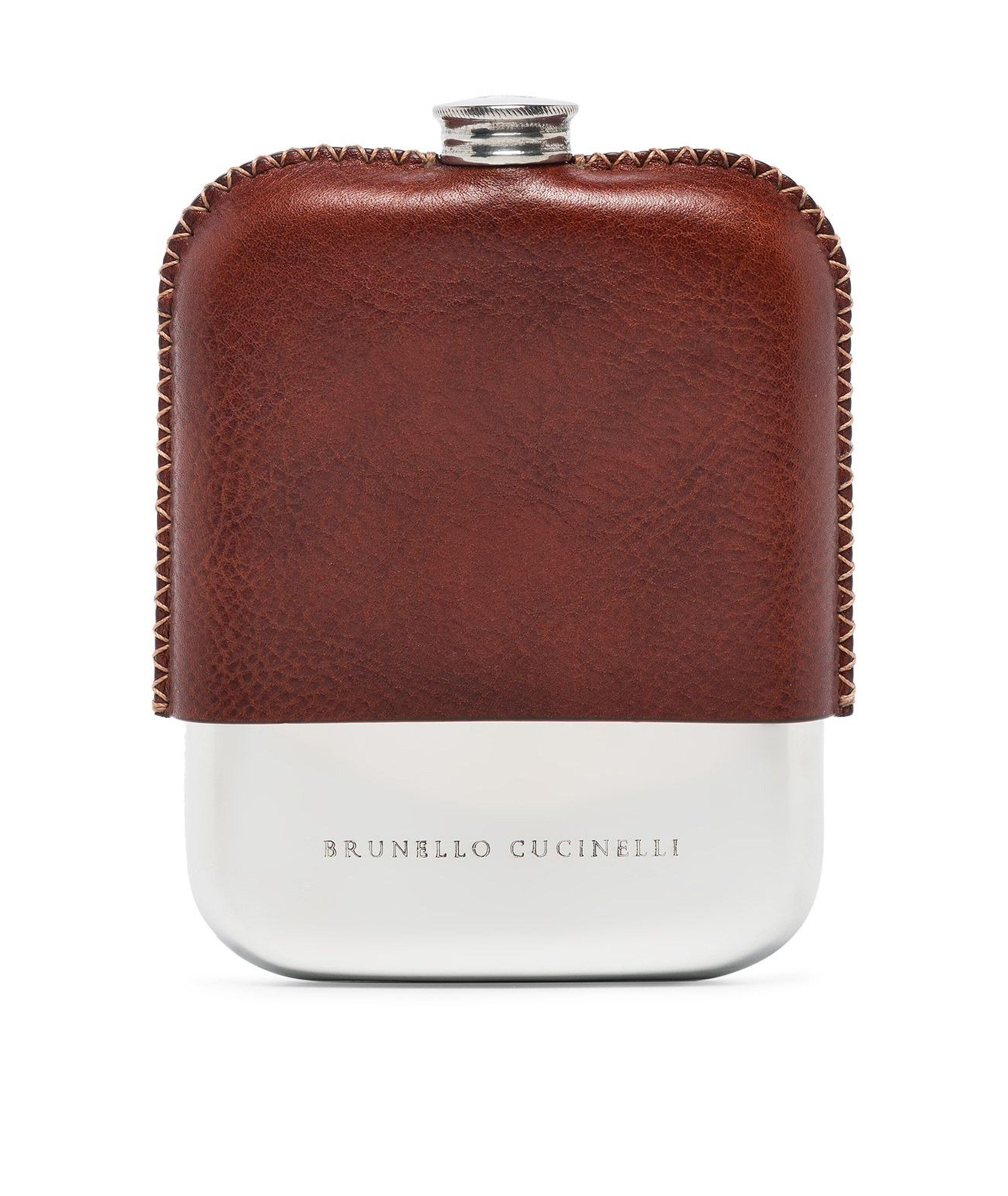Leather Stainless Steel Flask image 0