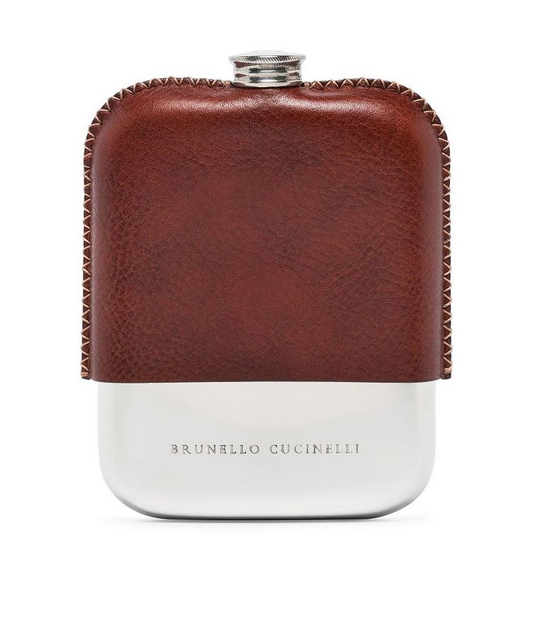 Leather Stainless Steel Flask image 0
