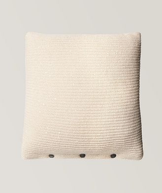 Brunello Cucinelli Silk Cashmere Knit Sequined Cushion 