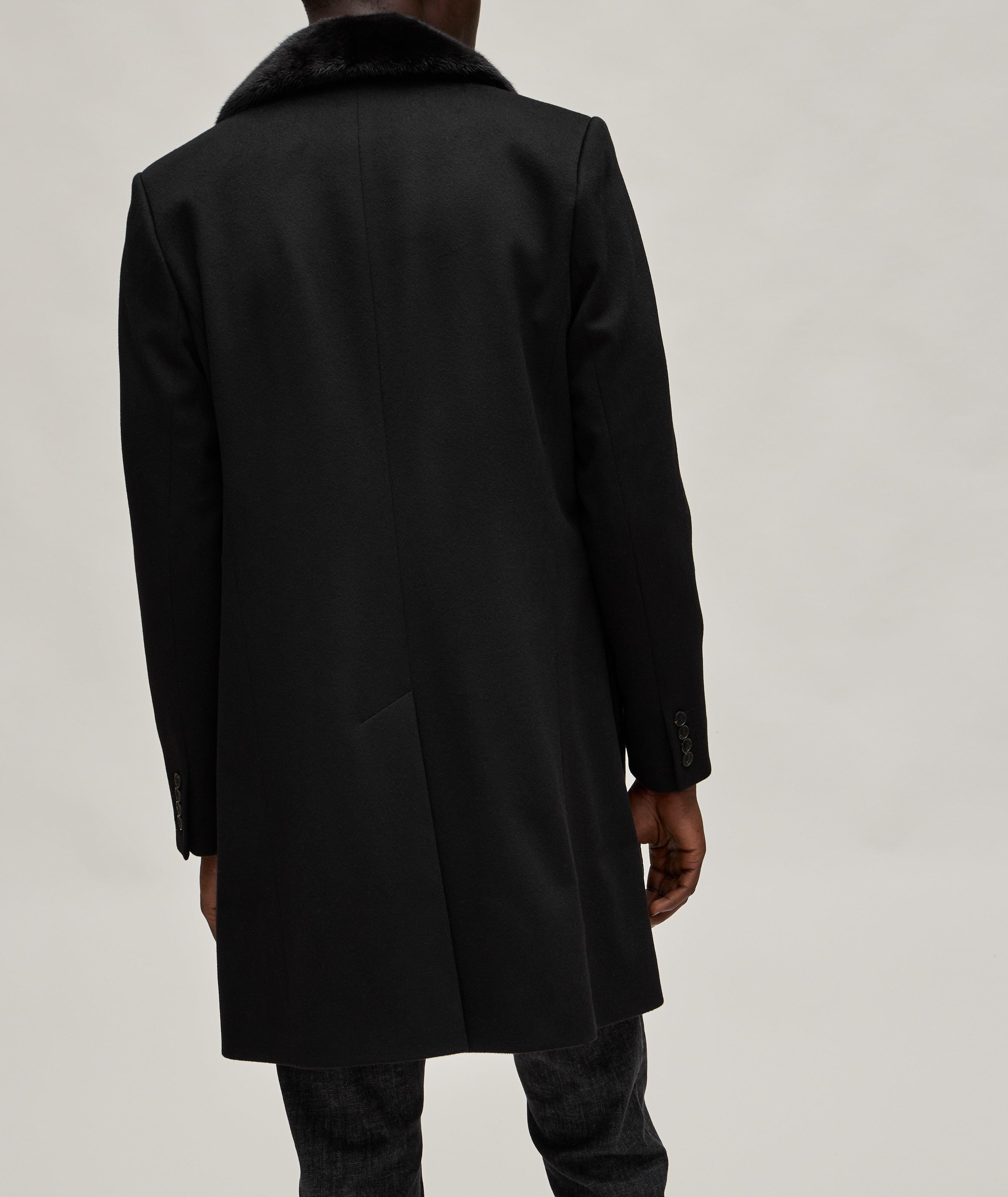 Wool Mink Lapel Overcoat image 2
