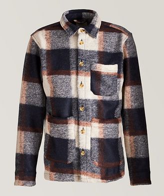 FORET Ivy Check Wool-Blend Overshirt