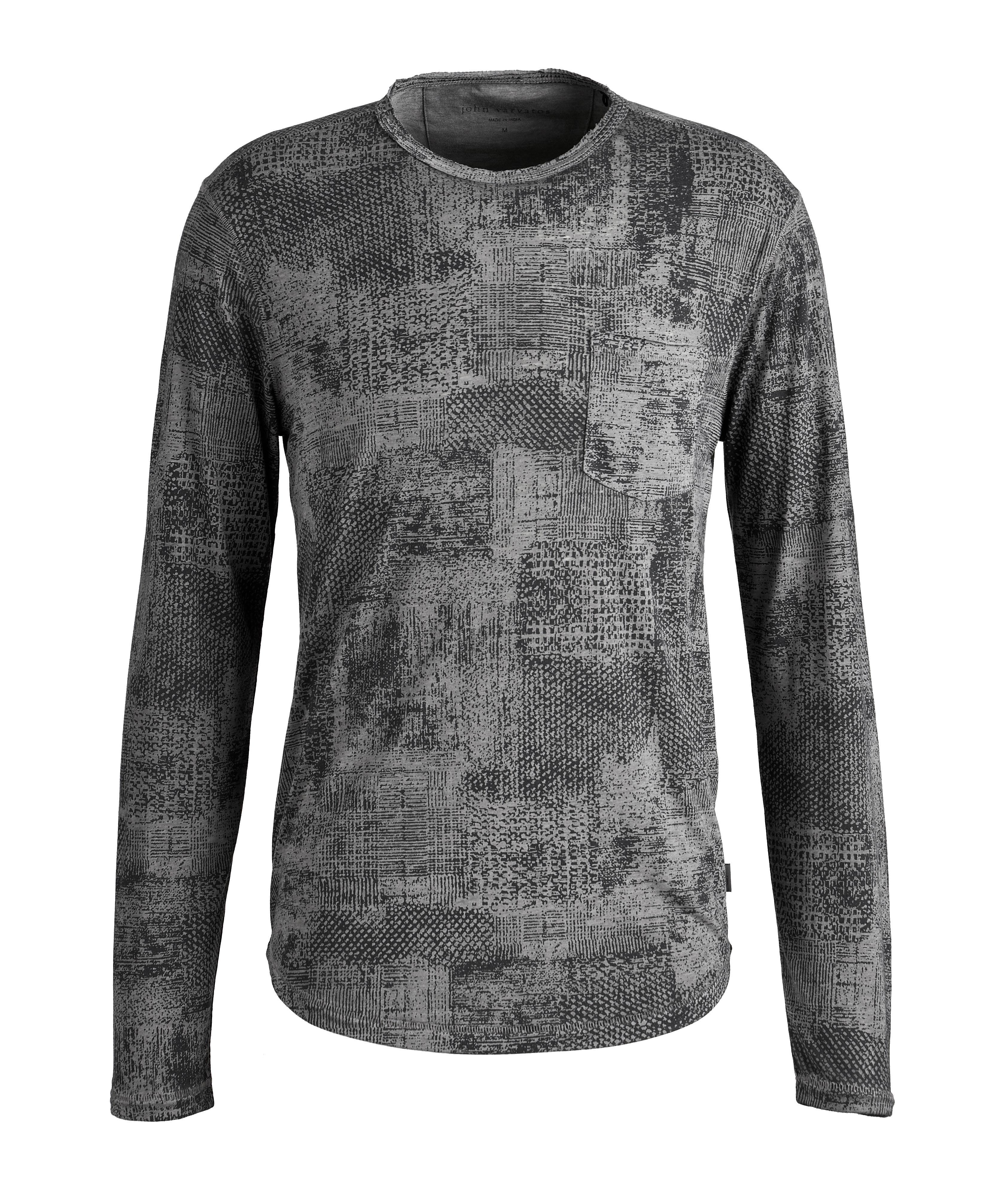 Long-Sleeve Atkins Burnout Cotton-Blend T-Shirt image 0