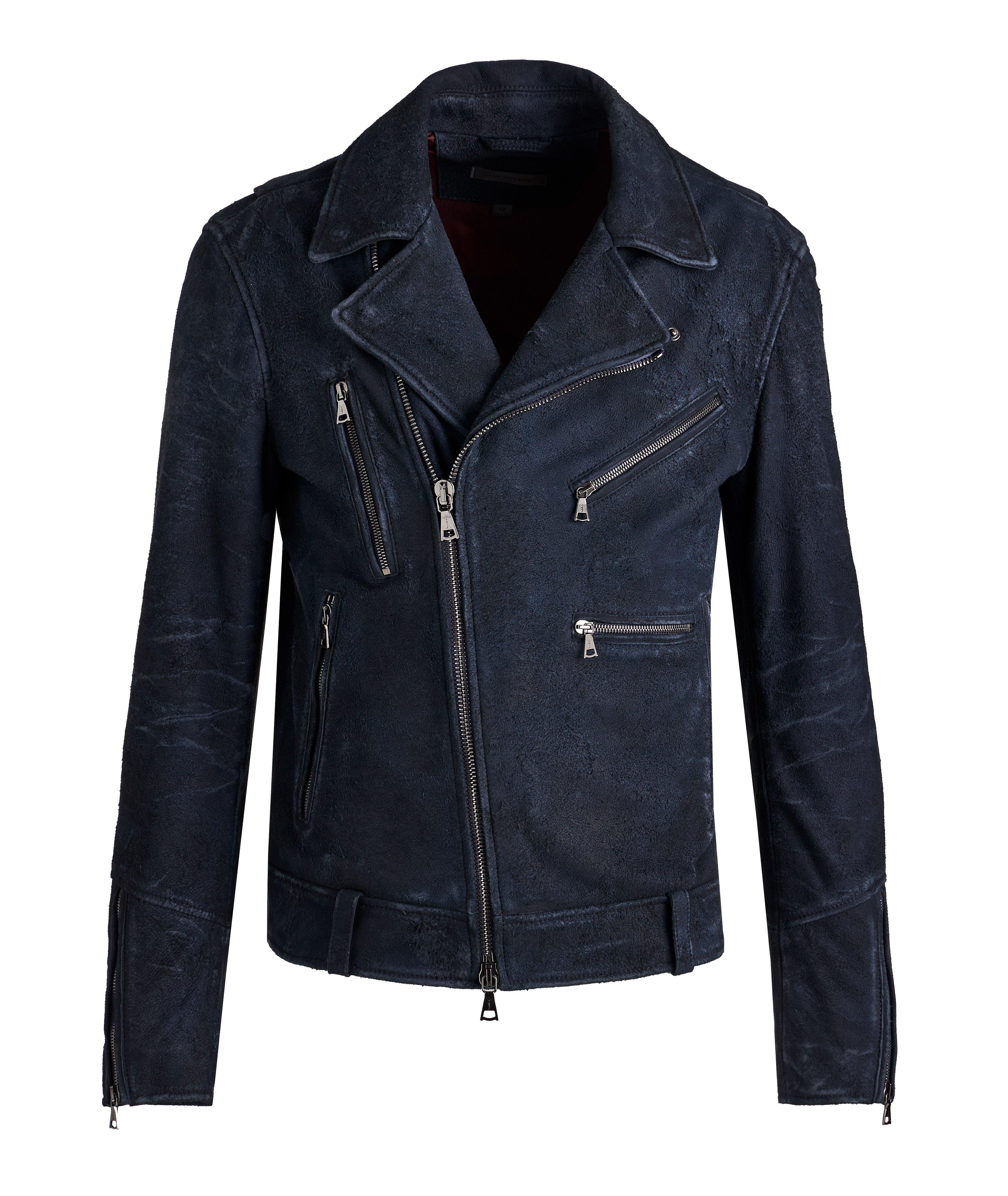 Blouson de style moto Ari en cuir image 0