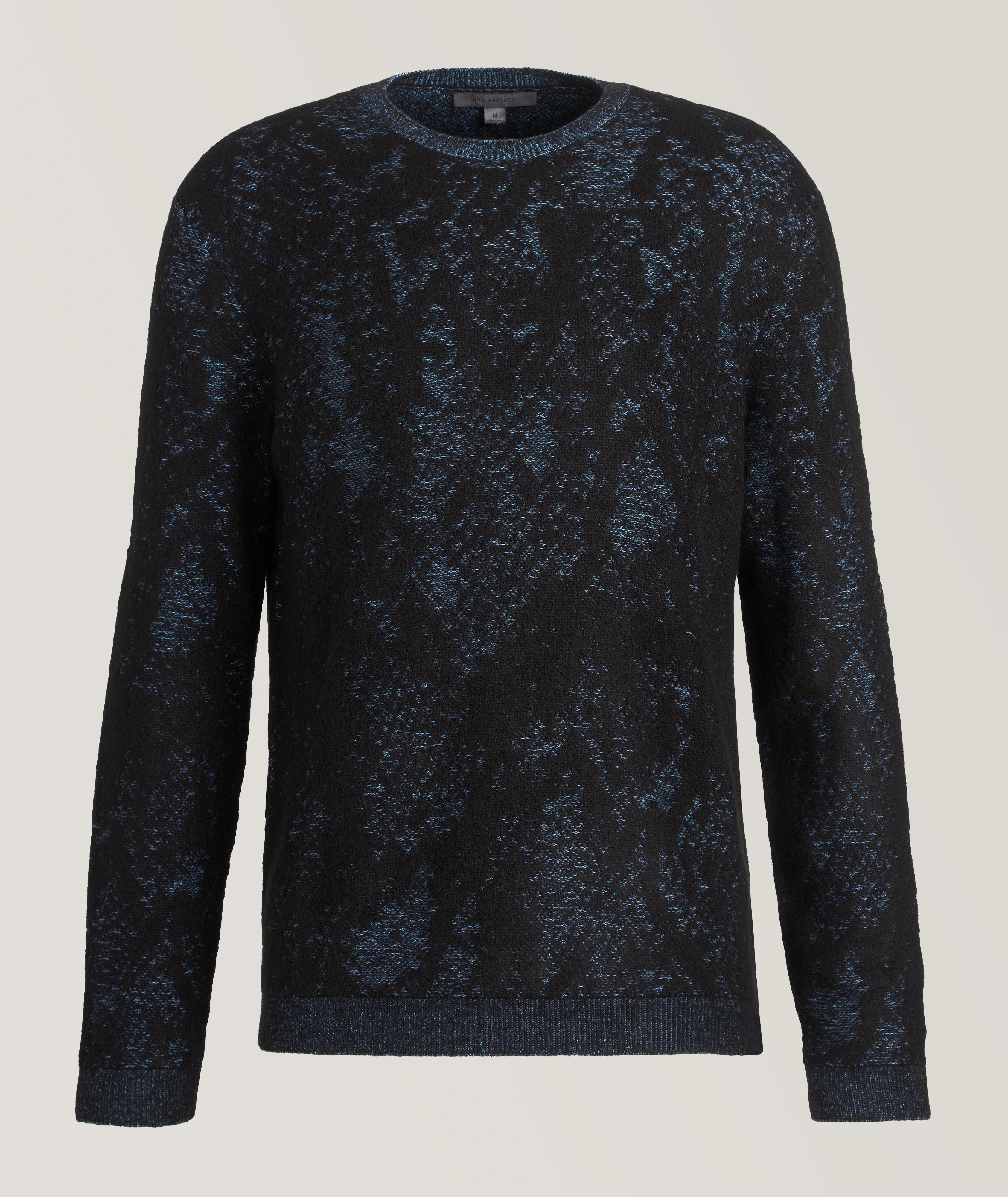 Waverly Python Jacquard Alpaca-Blend Crewneck Sweater image 0