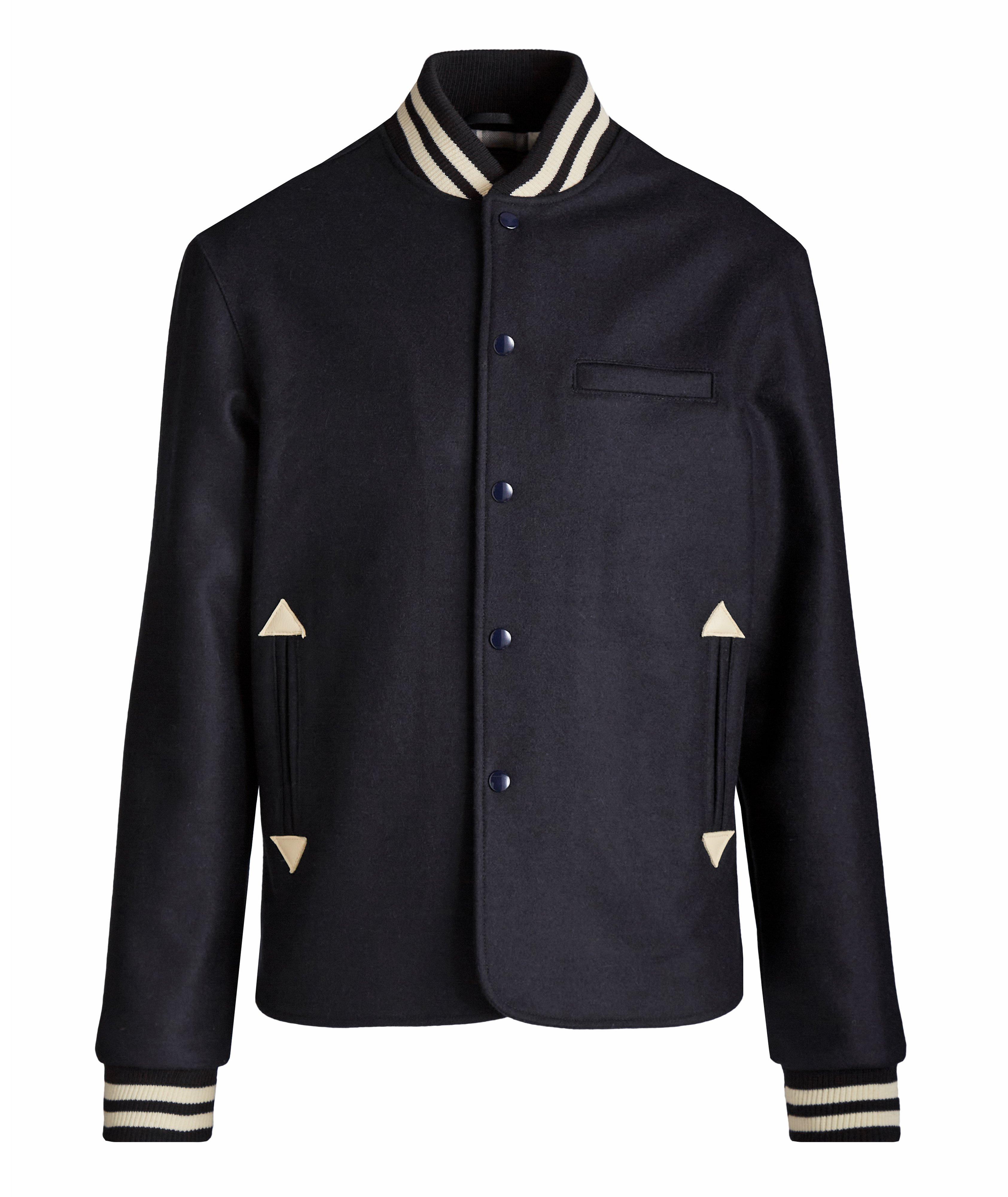 Cotton-Blend Rain Repellent Bomber Jacket image 0