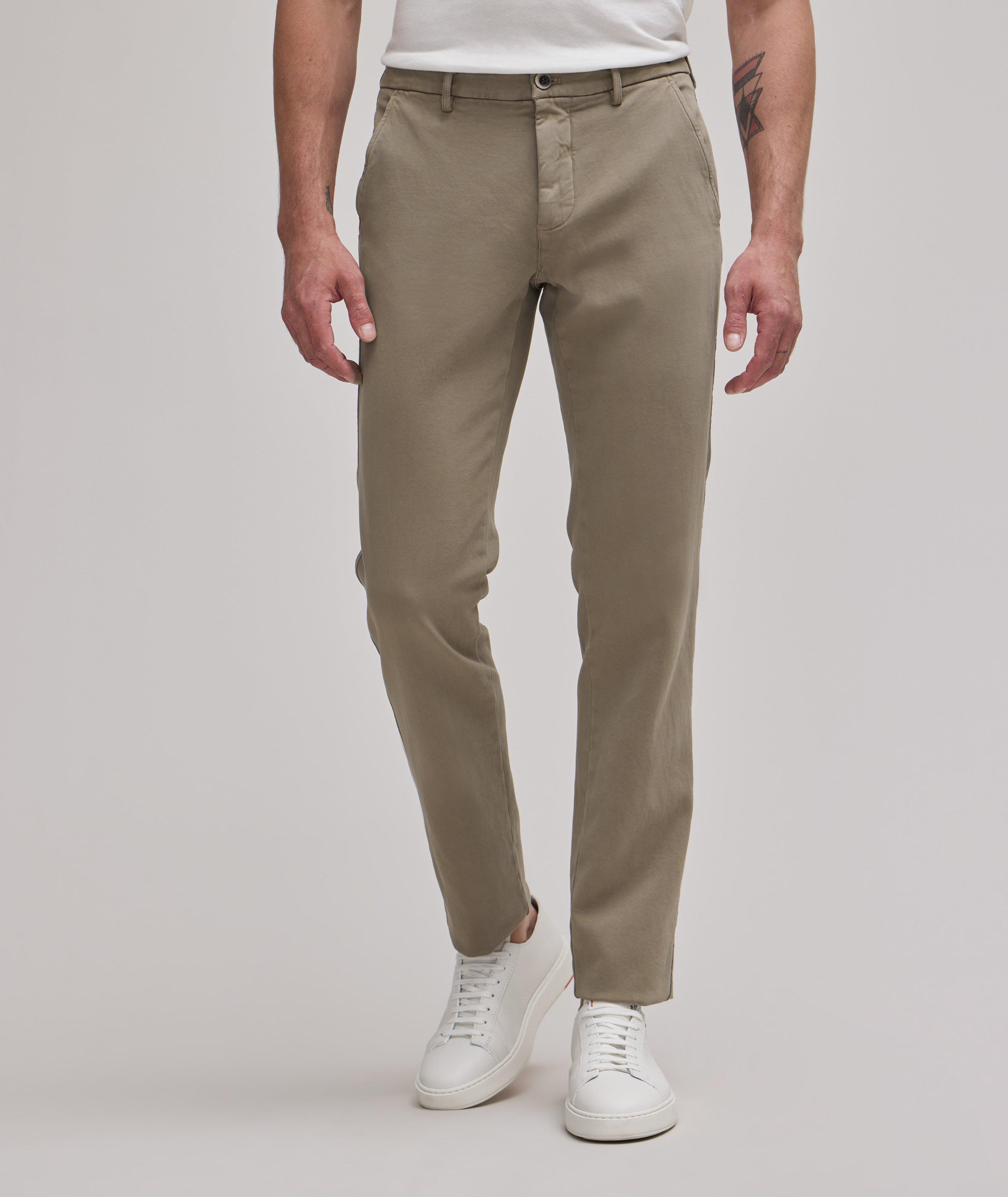 Slim-fit cotton micro-print bermuda shorts - Man