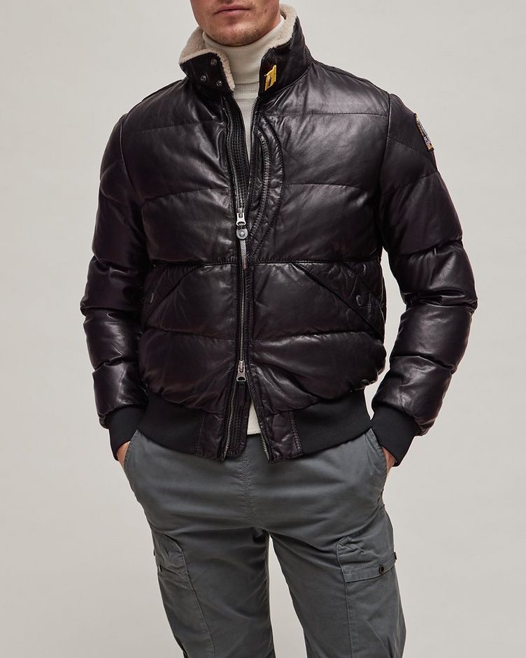 Alf Leather Puffer Jacket image 3