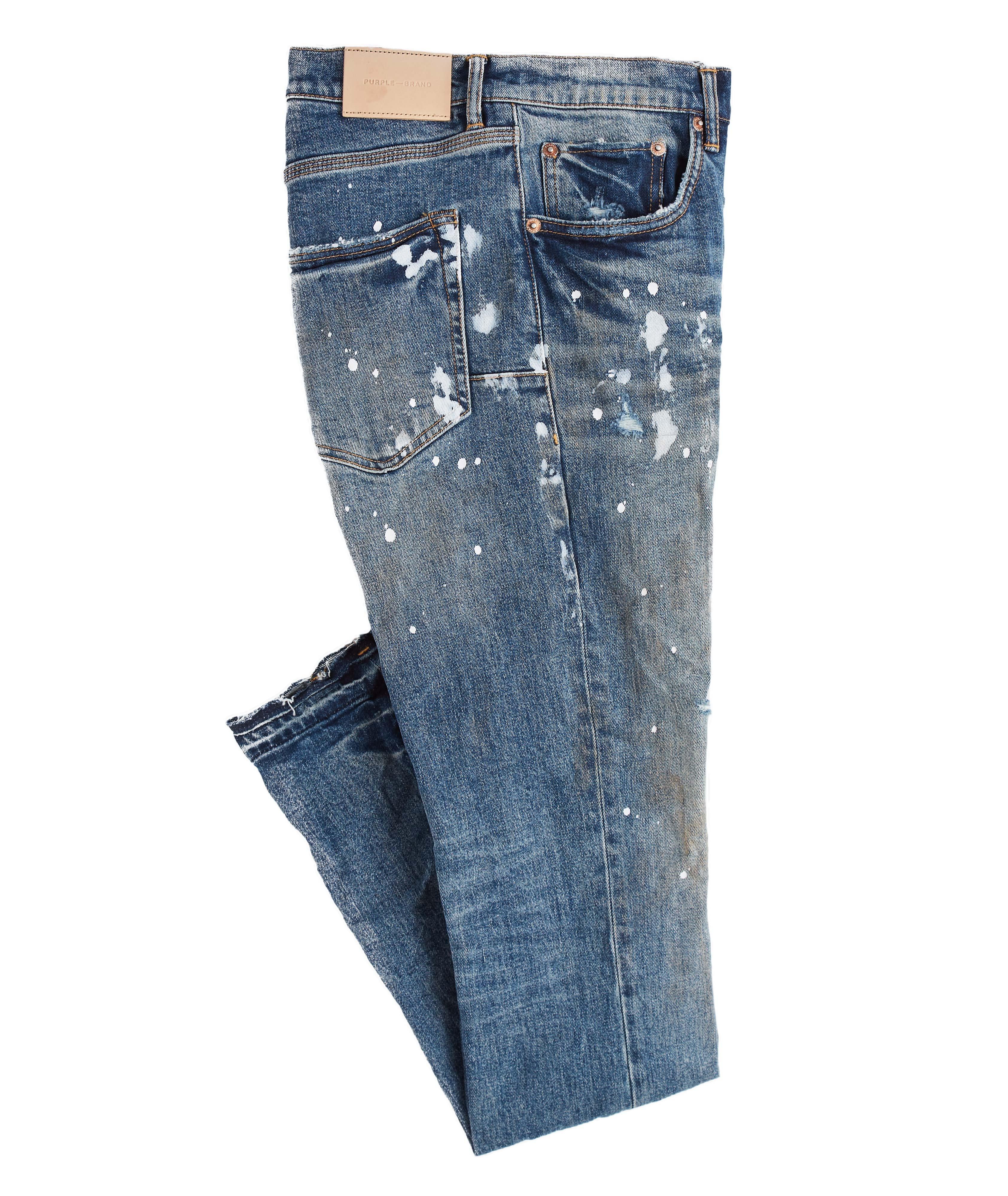 P001 Splatter Vintage Skinny Jeans image 0