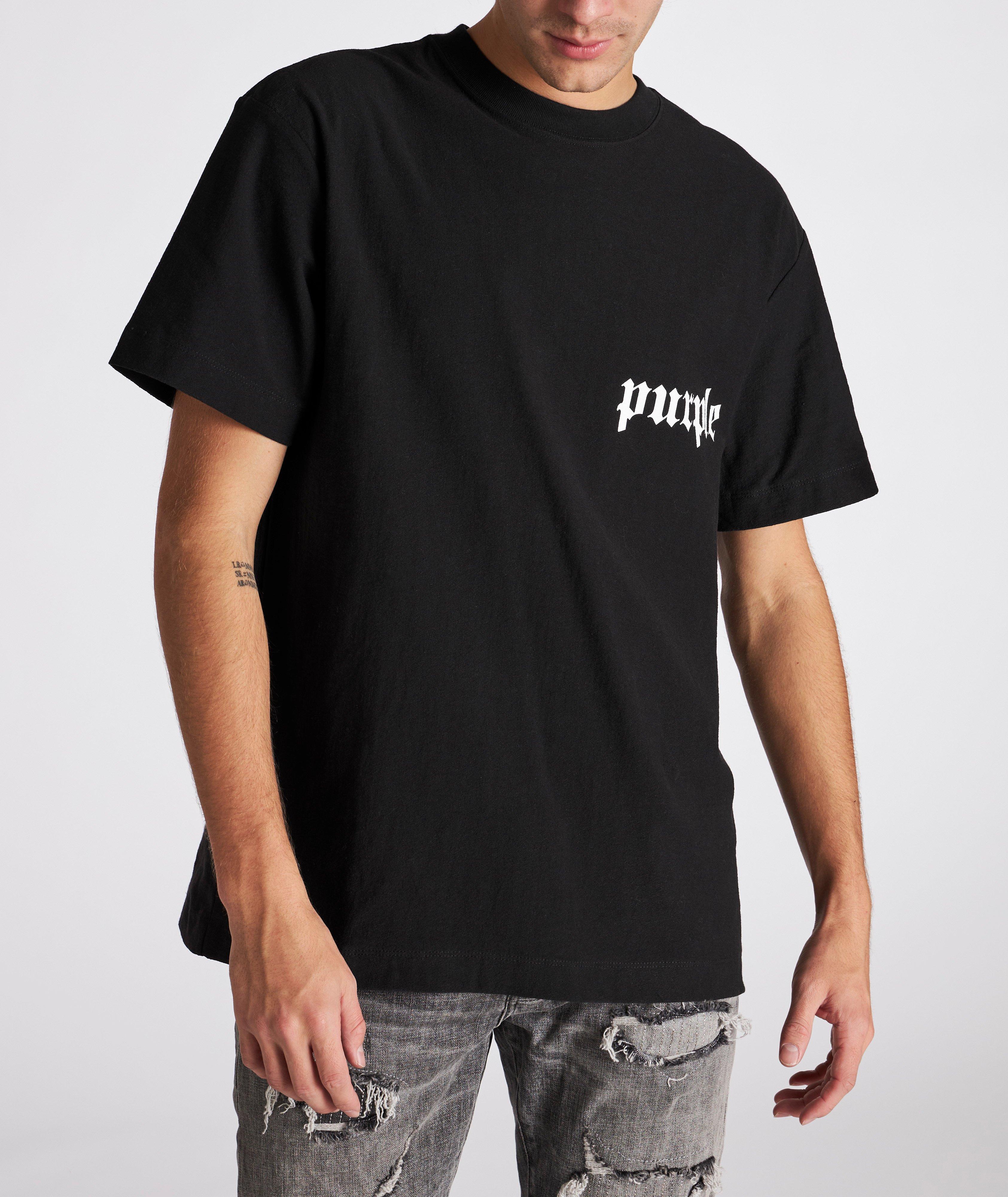 T-shirt imprimé en coton à encolure ronde image 2