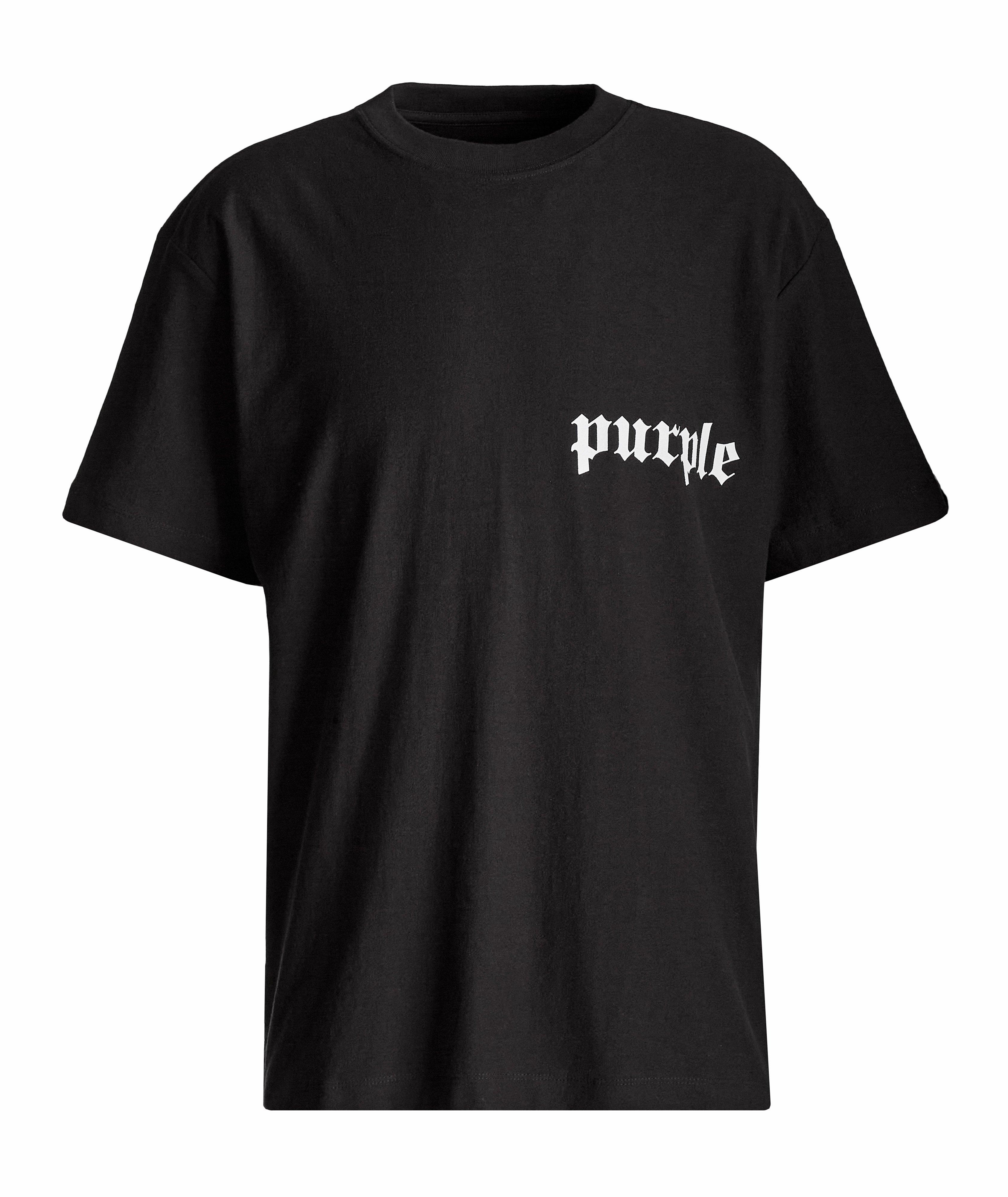 T-shirt imprimé en coton à encolure ronde image 0