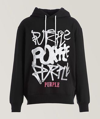 PURPLE BRAND P410 Distorted Print French Terry Hoodie