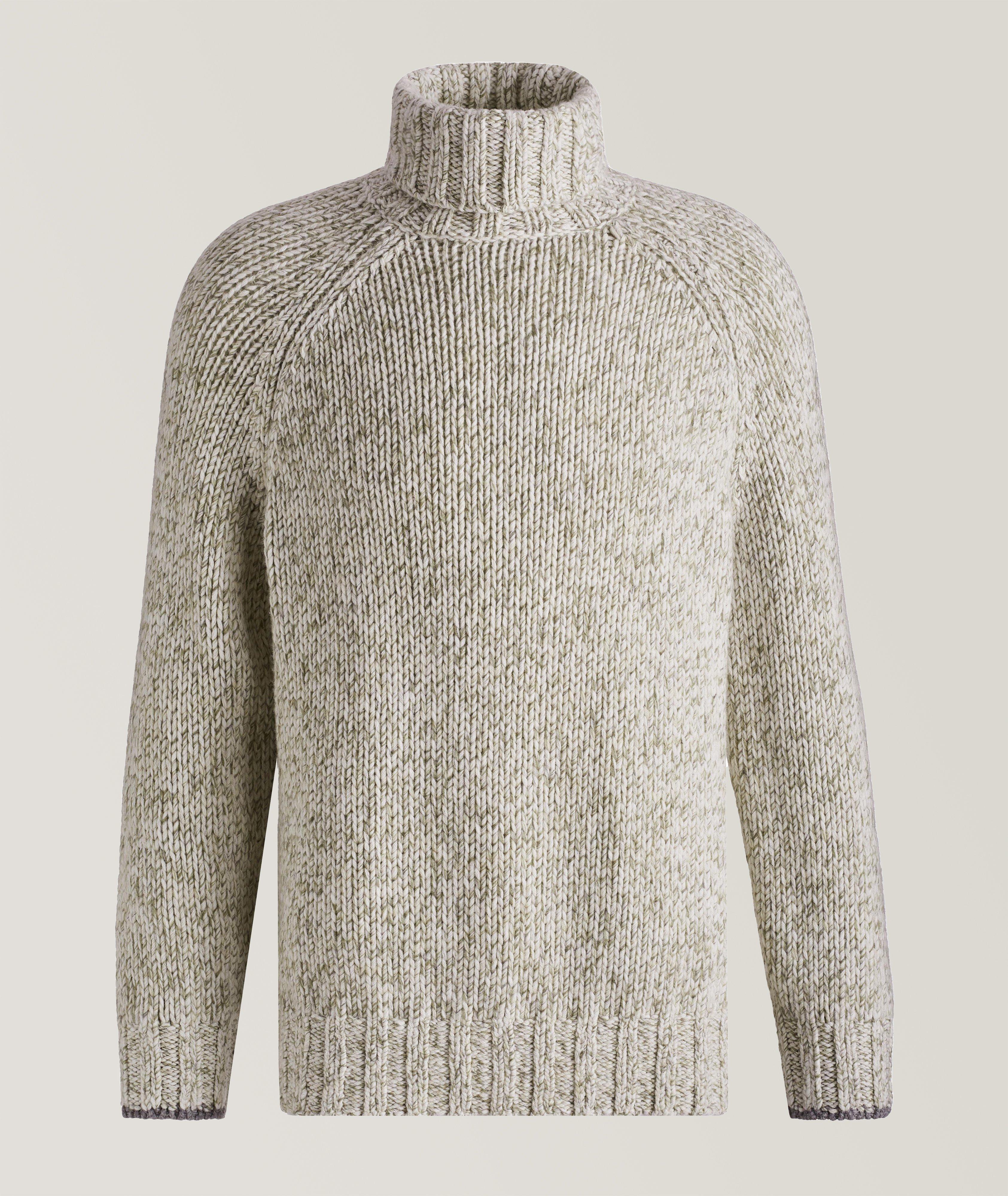 Pull en tricot de laine, cachemire et soie à col roulé image 0