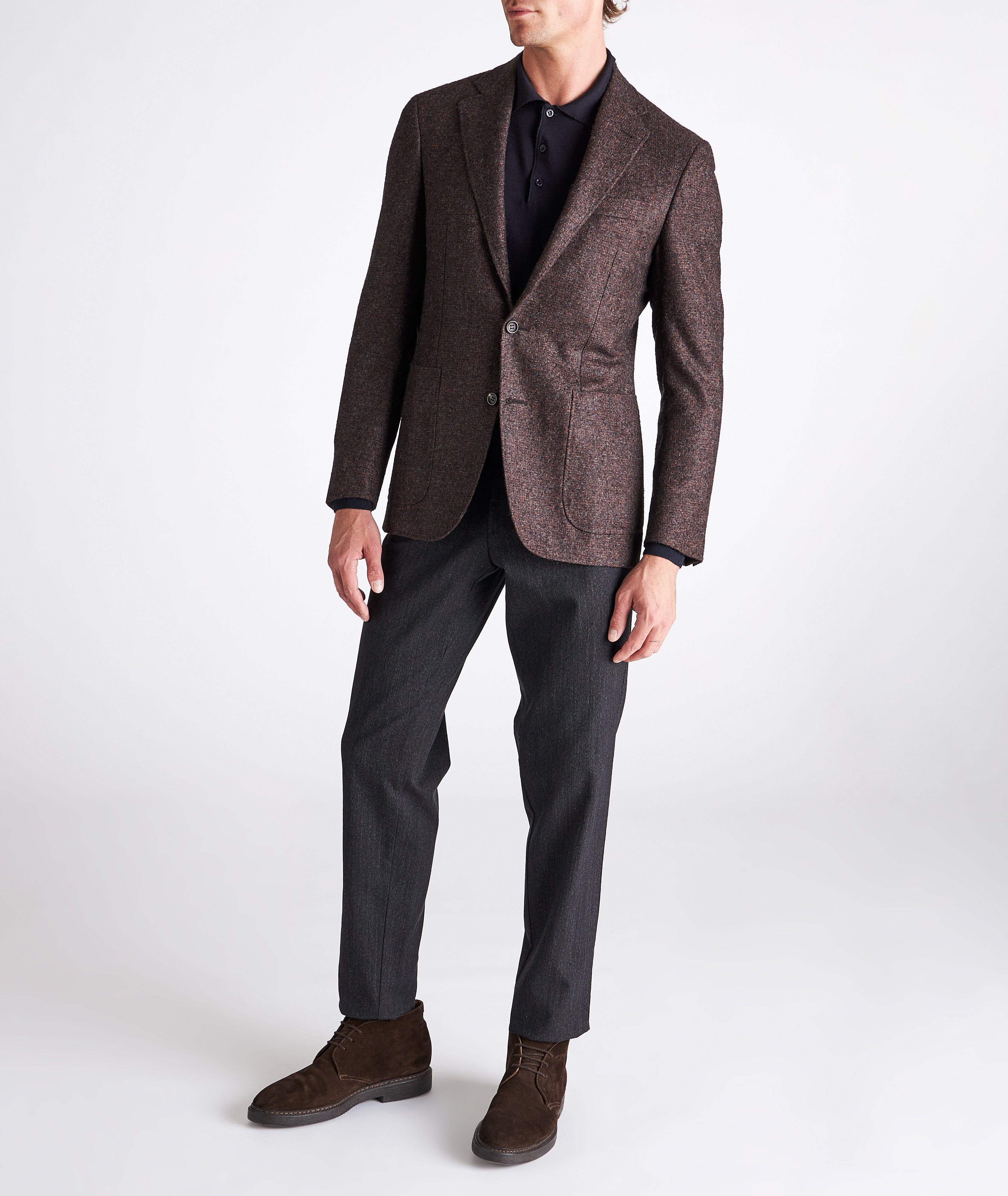 Long-Sleeve Wool Polo image 1