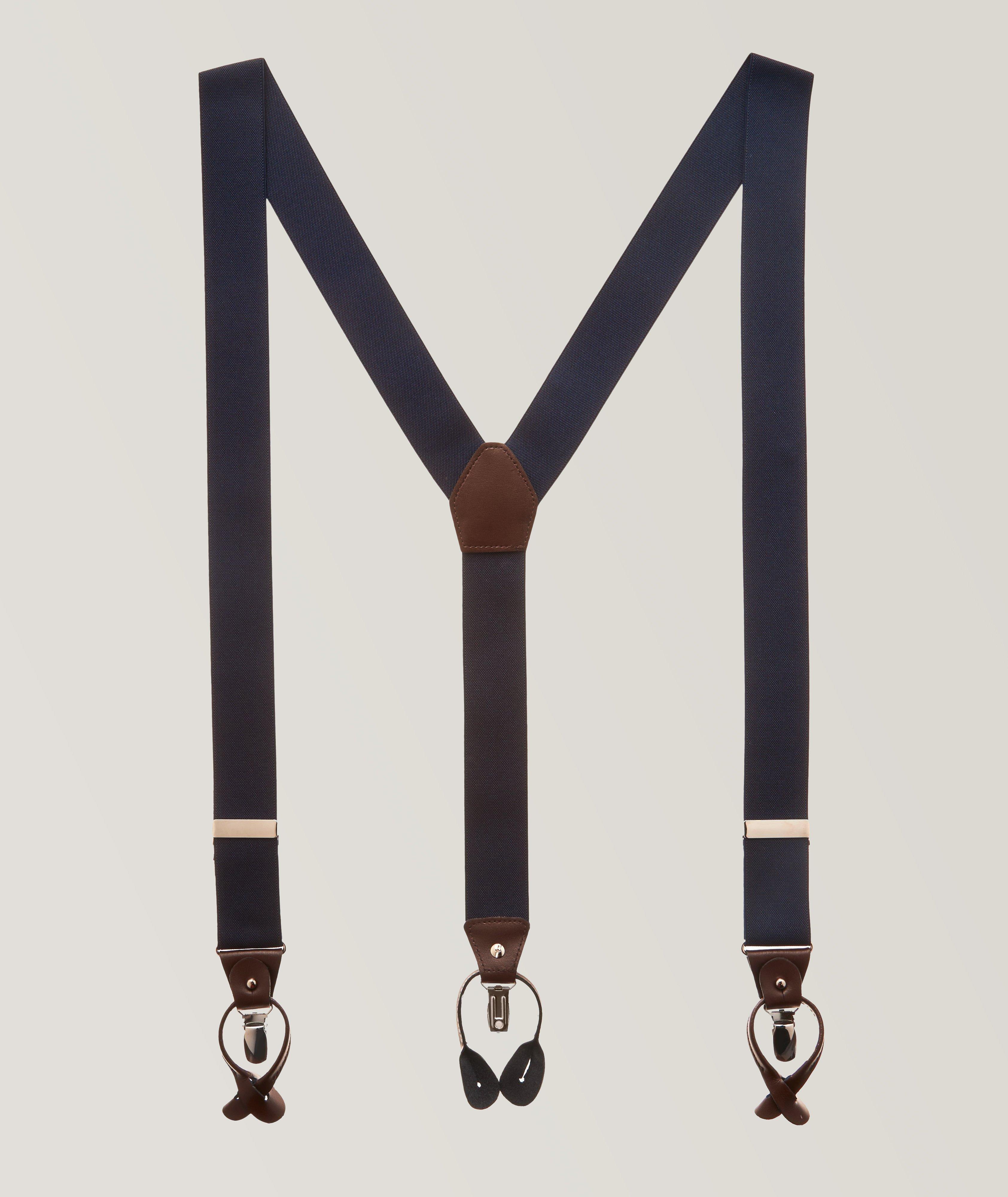 Harold Solid Leather Suspenders | Belts | Harry Rosen