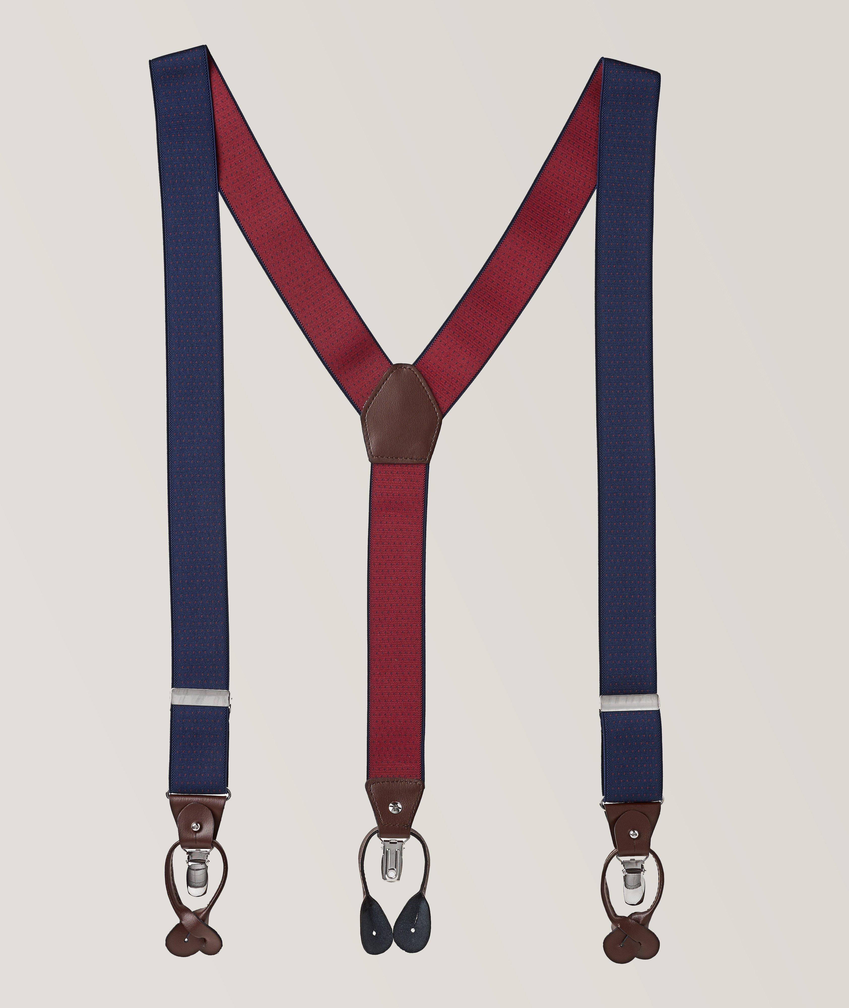 Pin Dot Leather Suspenders image 0